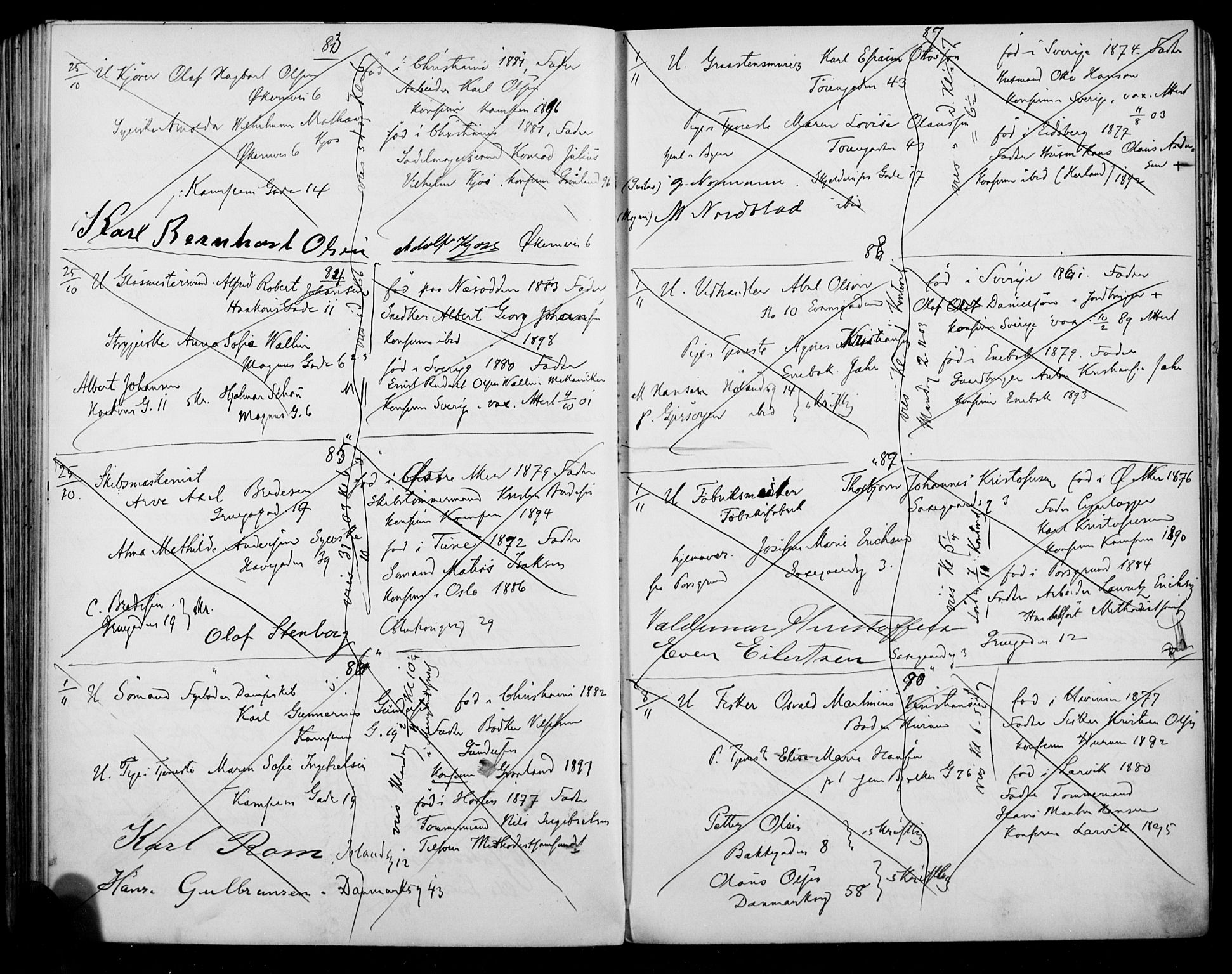 Kampen prestekontor Kirkebøker, AV/SAO-A-10853/H/Ha/L0002: Lysningsprotokoll nr. 2, 1899-1907