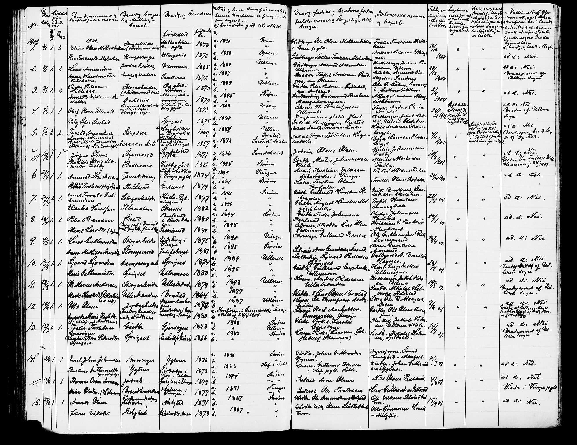 Sør-Odal prestekontor, SAH/PREST-030/H/Ha/Hab/L0002: Klokkerbok nr. 2, 1895-1905, s. 73