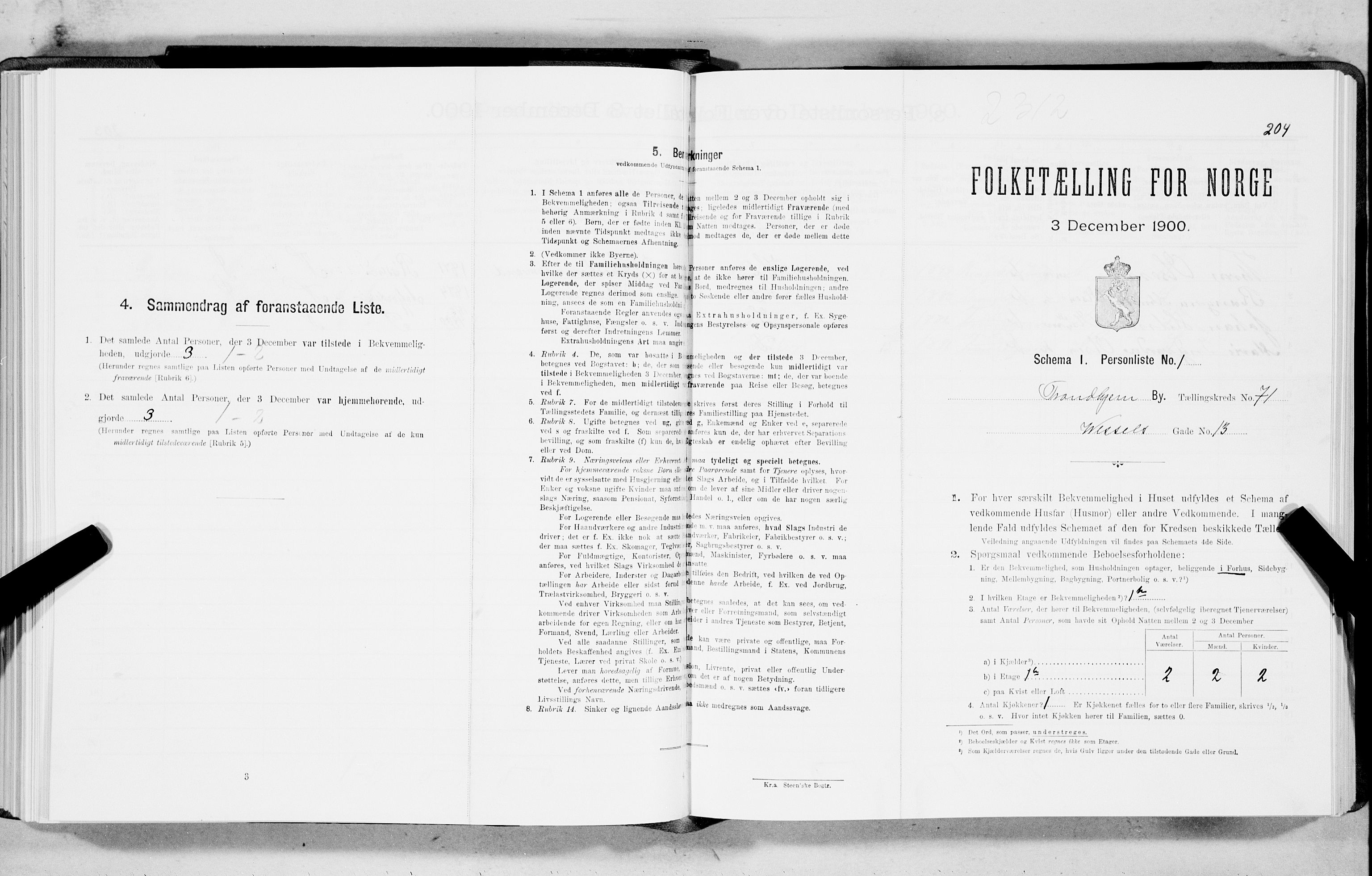 SAT, Folketelling 1900 for 1601 Trondheim kjøpstad, 1900, s. 13418