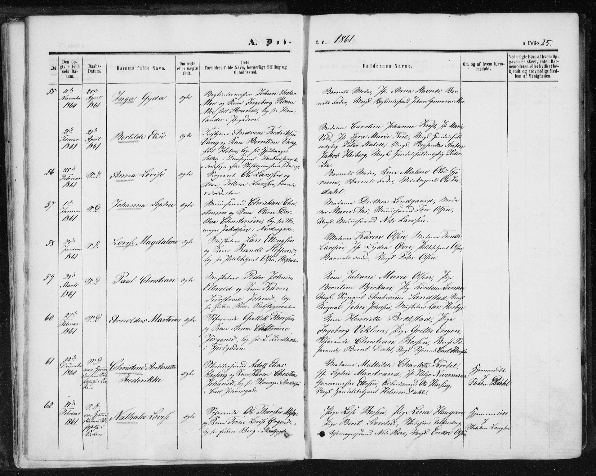 Ministerialprotokoller, klokkerbøker og fødselsregistre - Sør-Trøndelag, AV/SAT-A-1456/602/L0115: Ministerialbok nr. 602A13, 1860-1872, s. 25