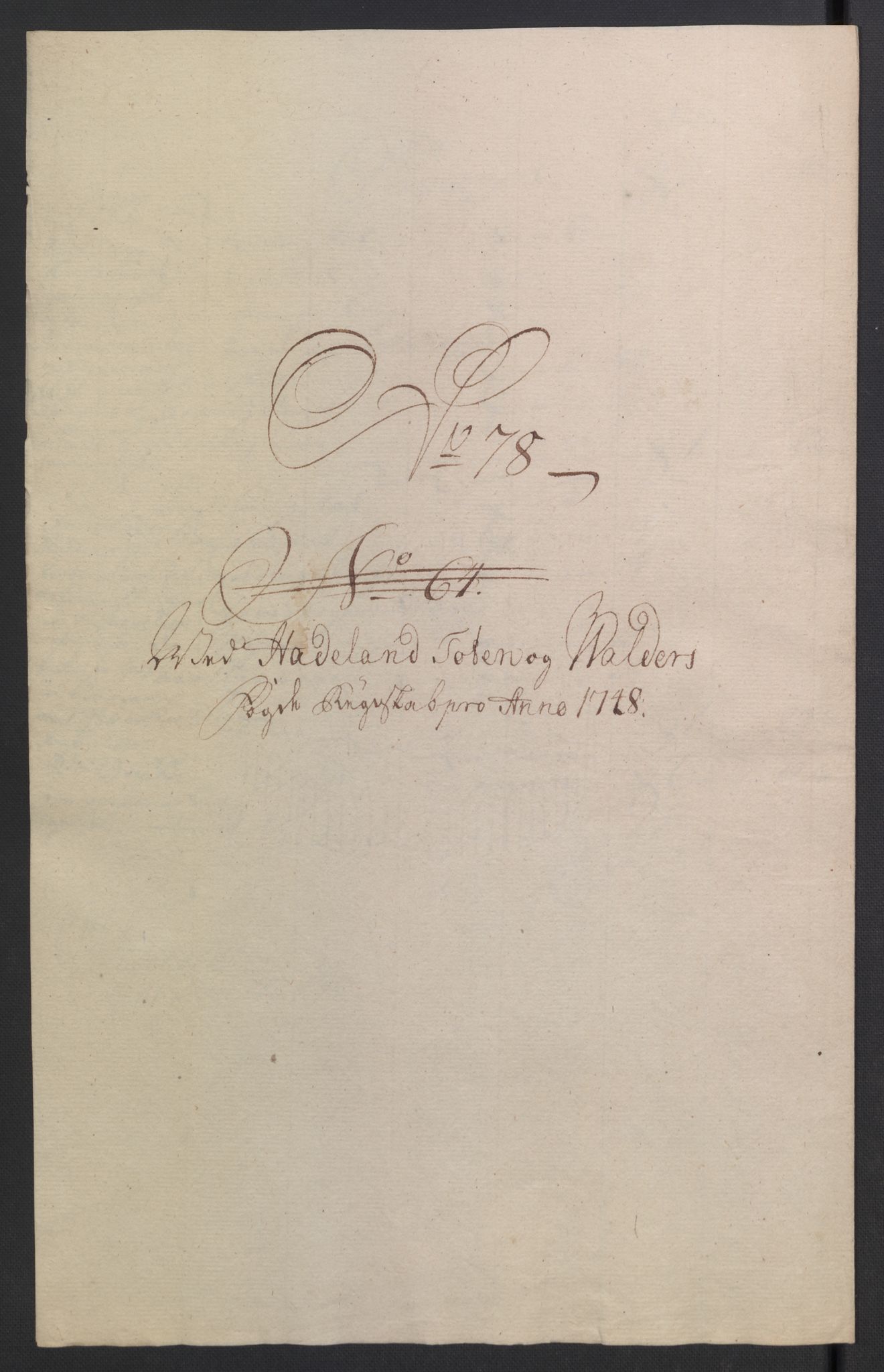 Rentekammeret inntil 1814, Reviderte regnskaper, Fogderegnskap, AV/RA-EA-4092/R18/L1346: Fogderegnskap Hadeland, Toten og Valdres, 1747-1748, s. 523