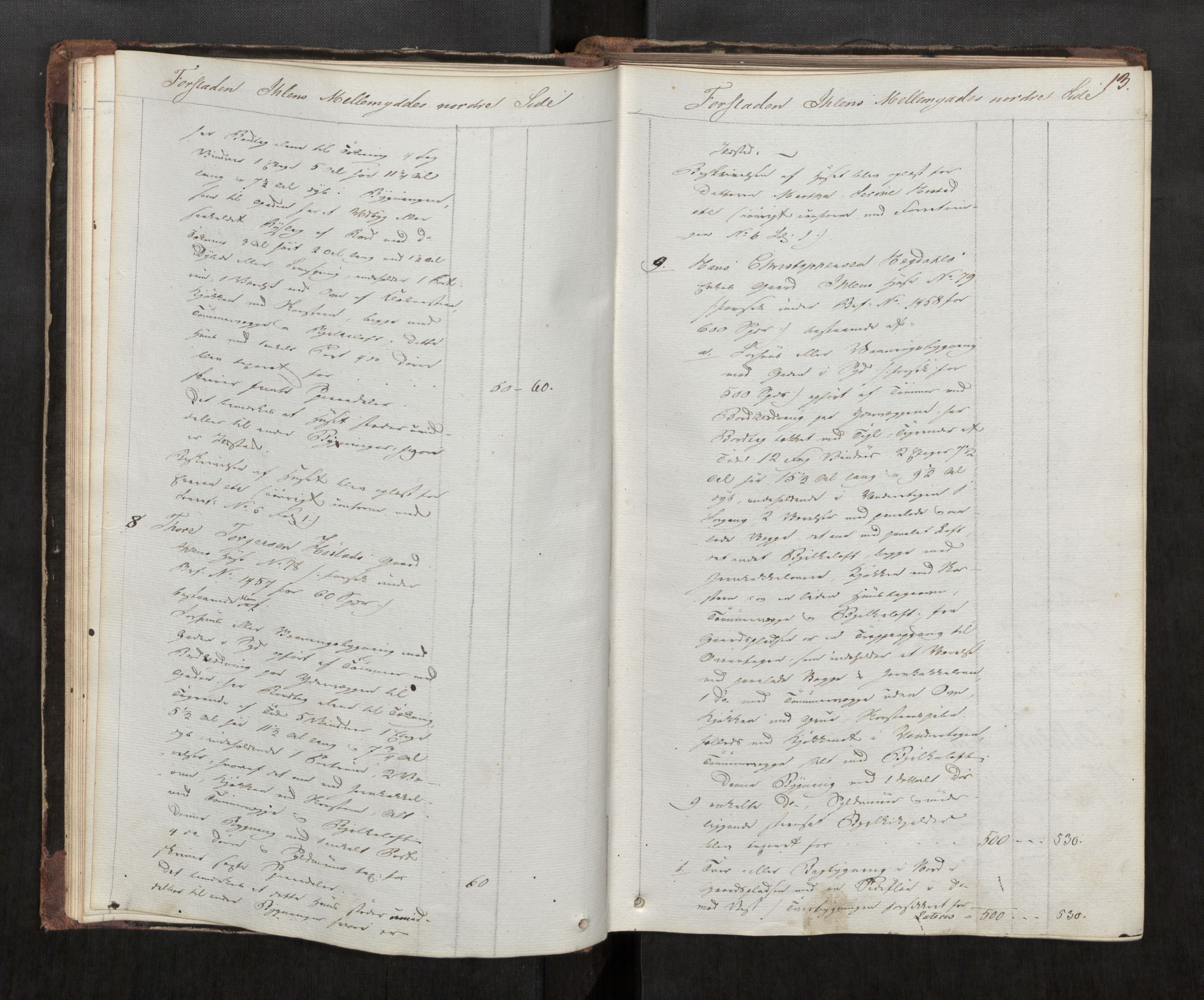 Norges Brannkasse Trondheim magistrat, AV/SAT-A-5590/Fa/L0024: Branntakstprotokoll E, 1846, s. 12b-13a