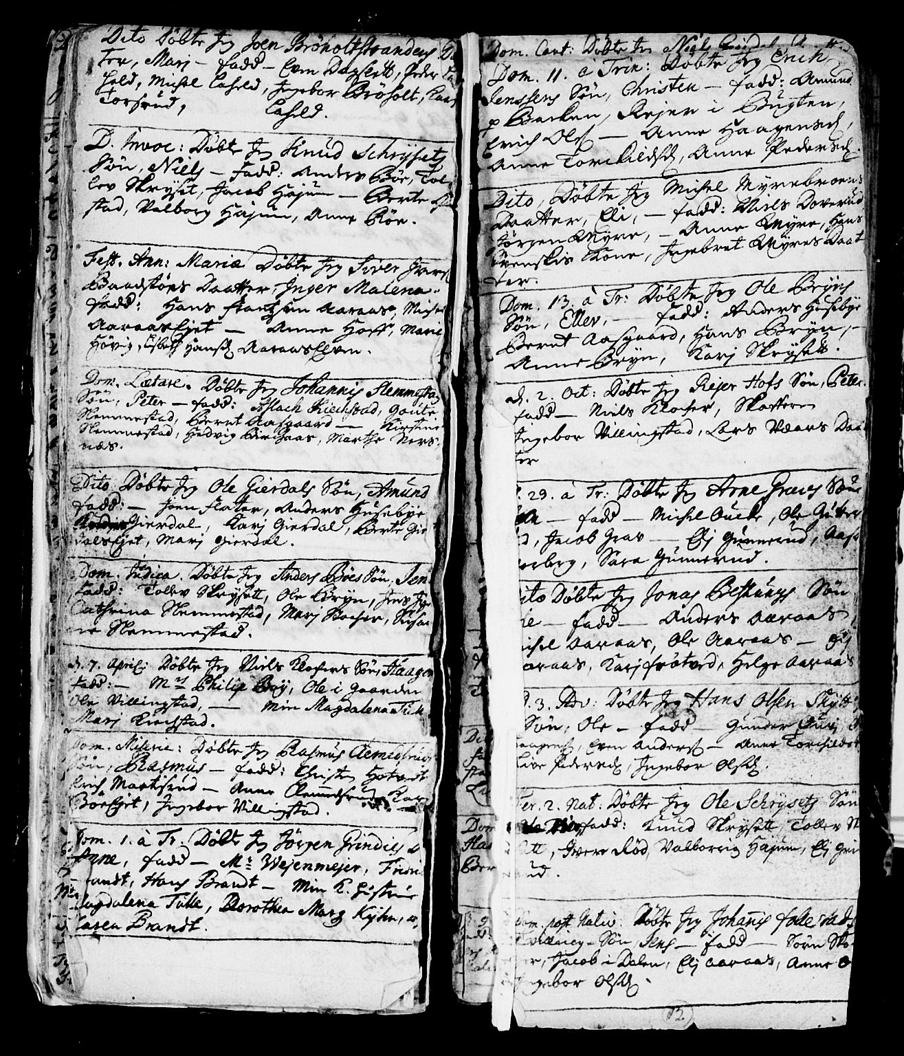 Røyken kirkebøker, AV/SAKO-A-241/F/Fa/L0001: Ministerialbok nr. 1, 1701-1730, s. 12