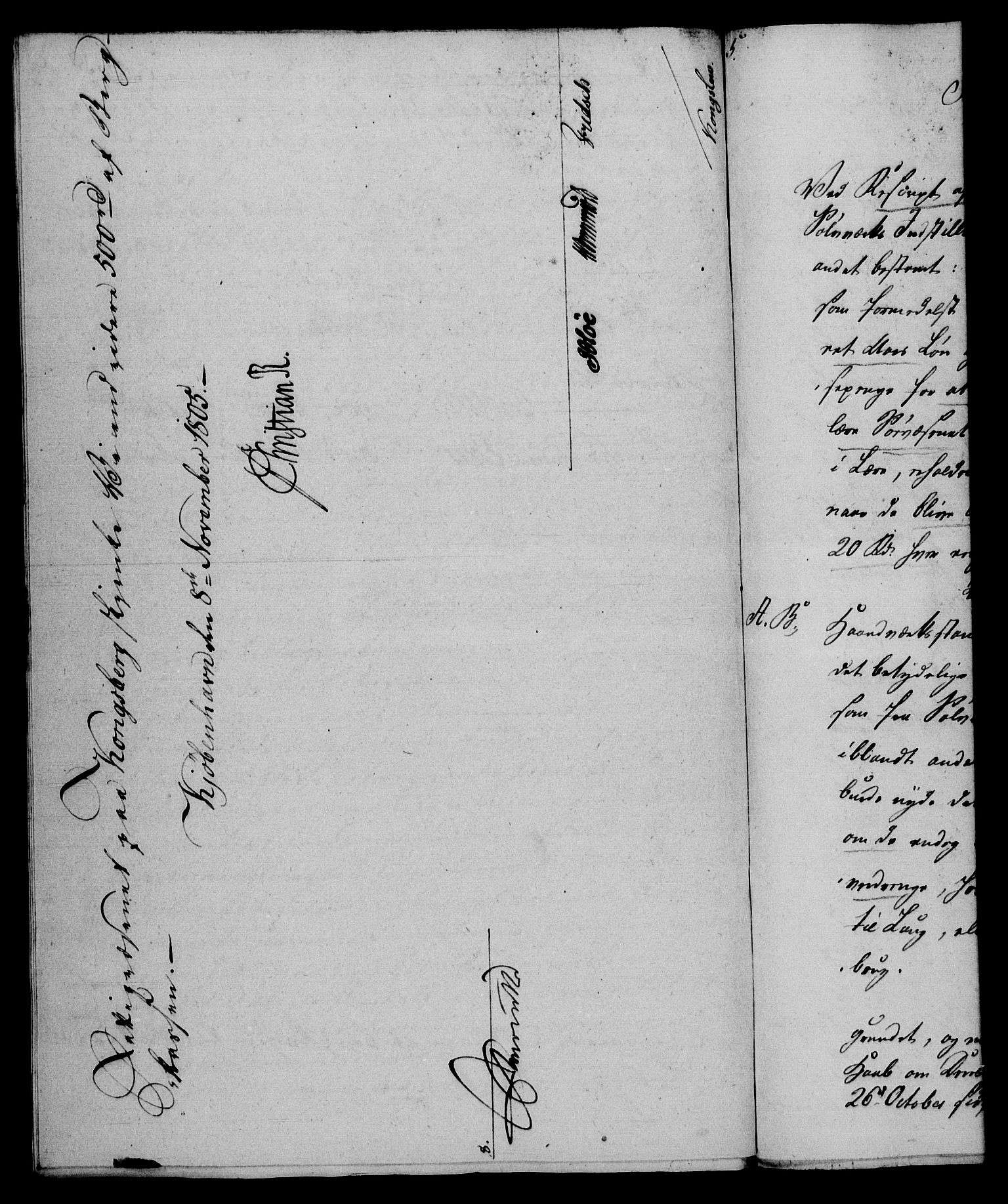 Rentekammeret, Renteskriverkontorene, AV/RA-EA-3115/M/Mf/Mfb/L0007: Relasjons- og resolusjonsprotokoll med register (merket RK 54.13), 1805-1806