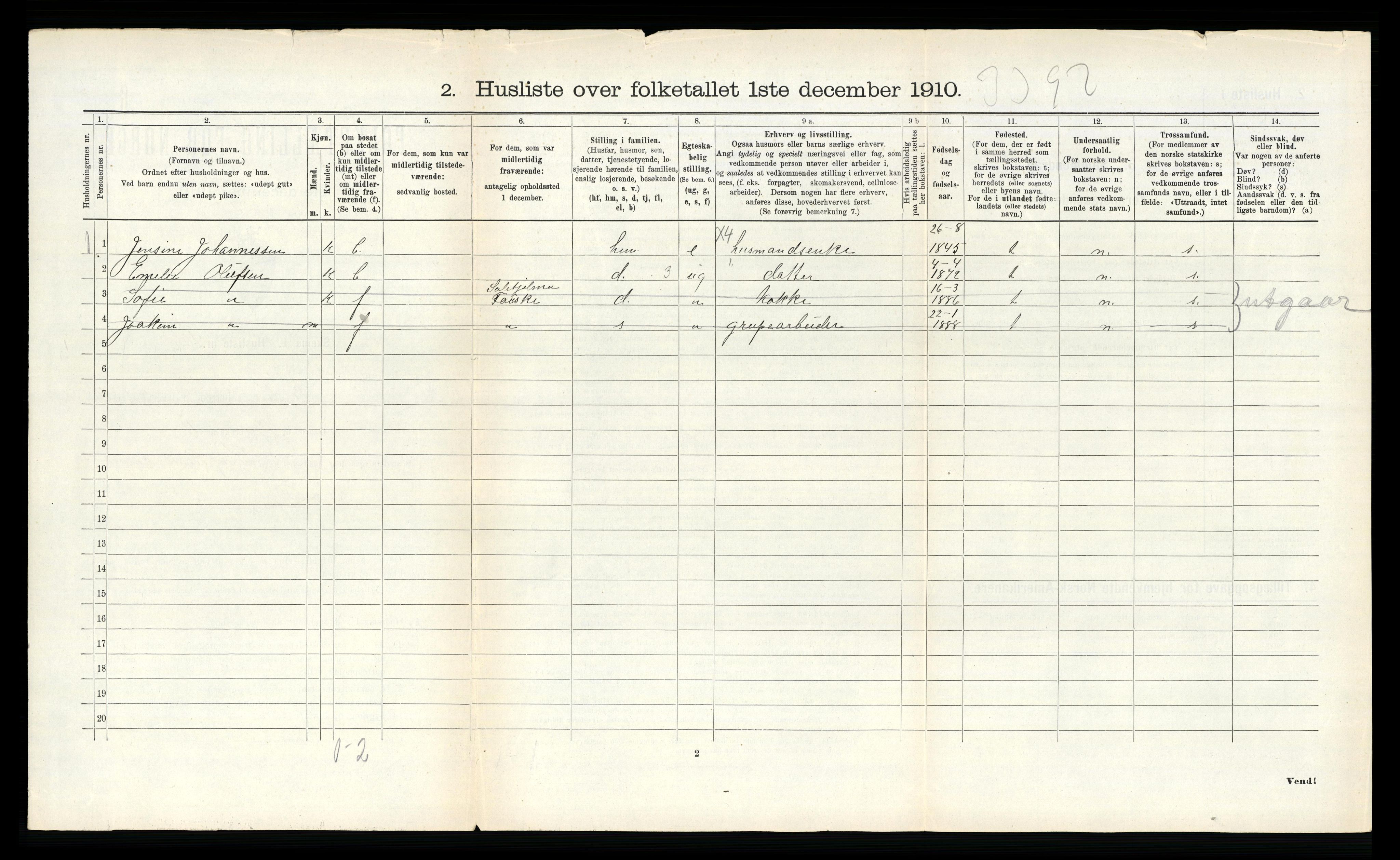 RA, Folketelling 1910 for 1843 Bodin herred, 1910, s. 1350