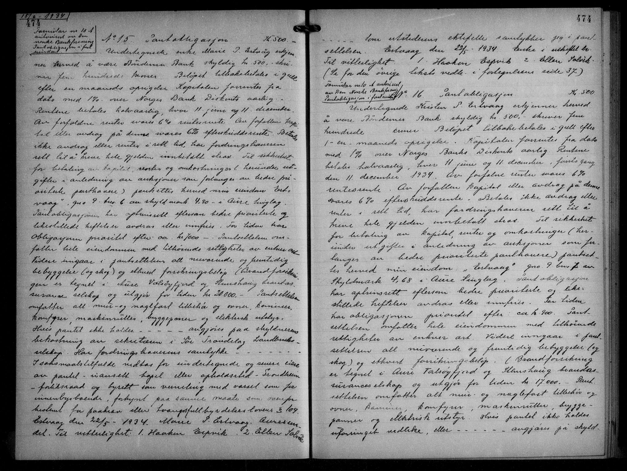 Nordmøre sorenskriveri, AV/SAT-A-4132/1/2/2Ca/L0078: Pantebok nr. 68, 1933-1934, Tingl.dato: 18.06.1934