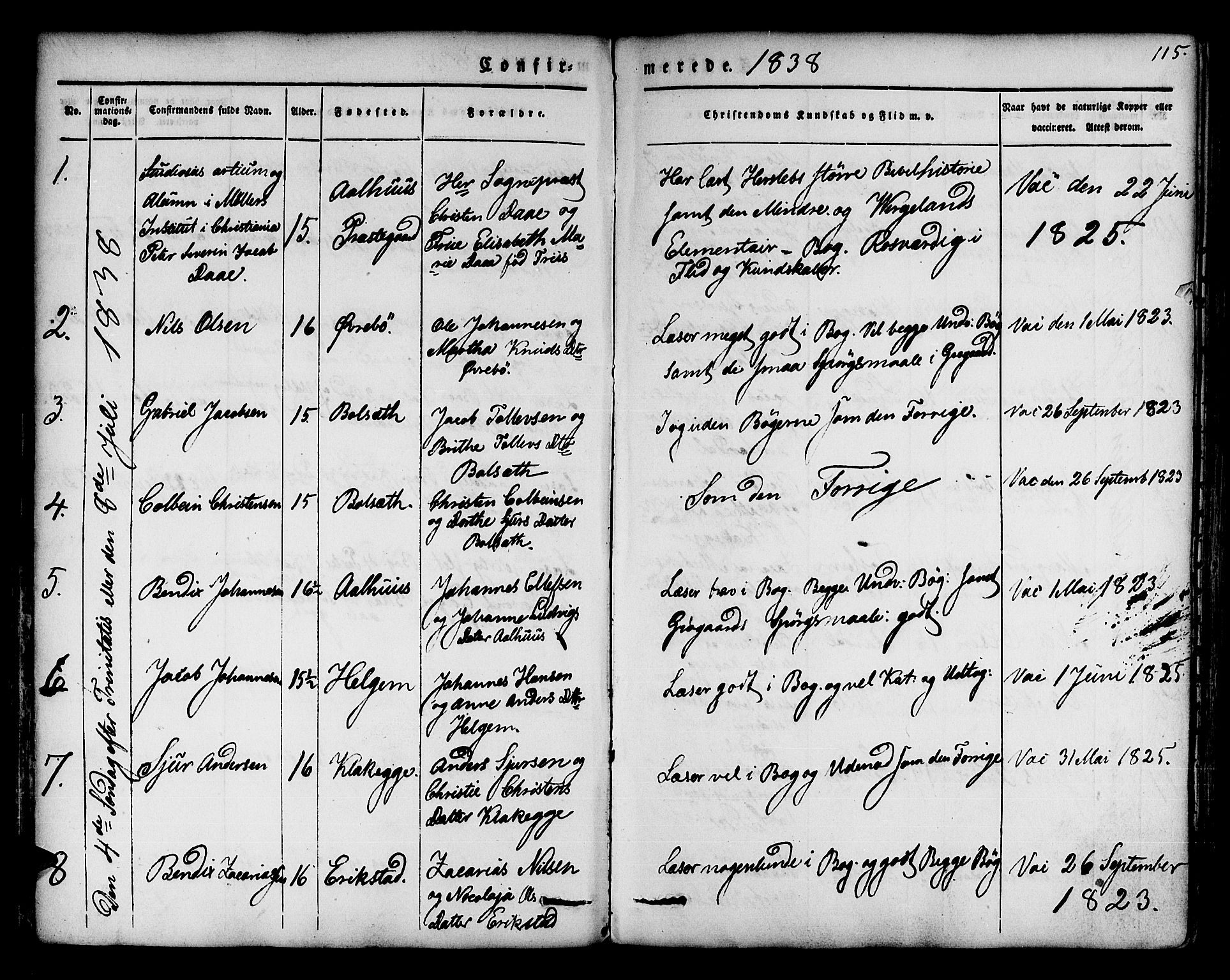 Jølster sokneprestembete, AV/SAB-A-80701/H/Haa/Haaa/L0009: Ministerialbok nr. A 9, 1833-1848, s. 115