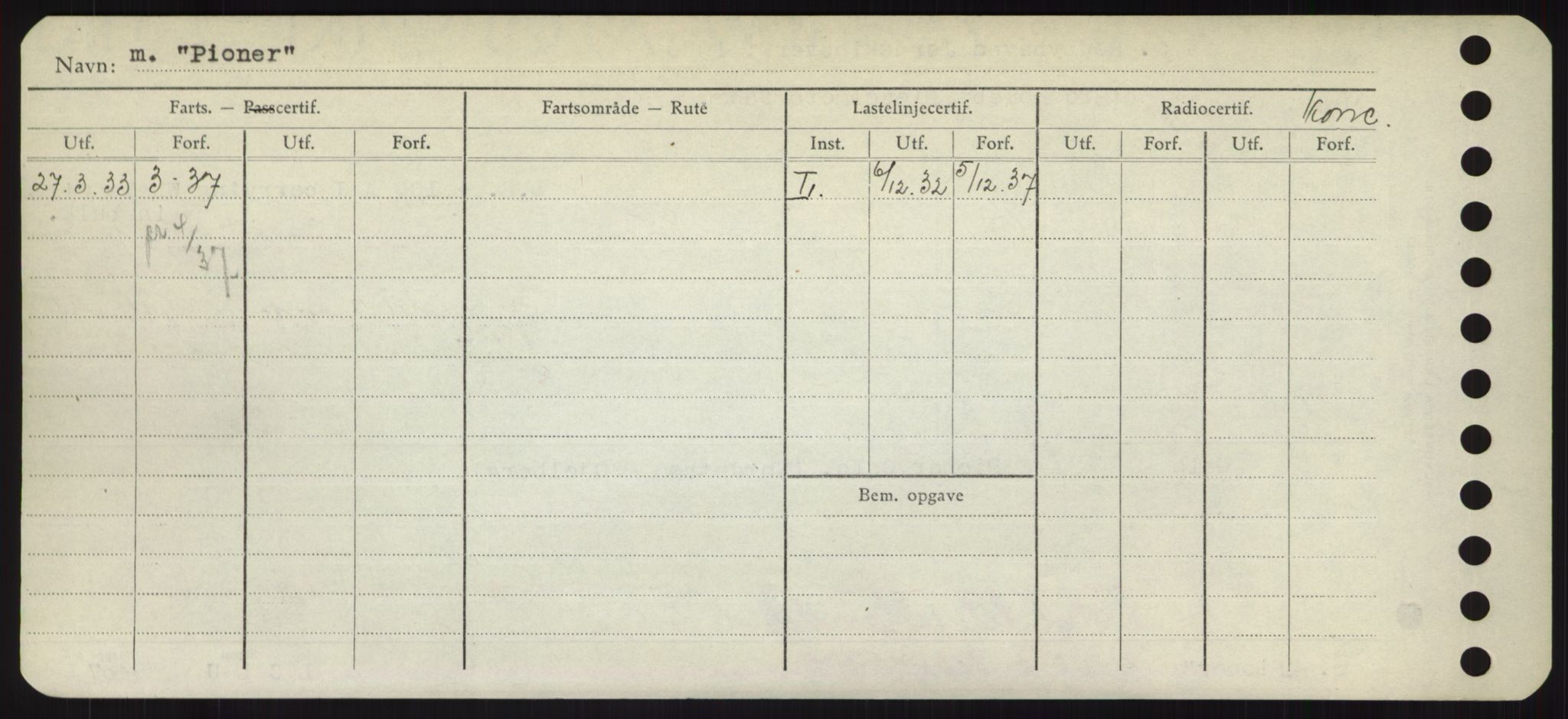 Sjøfartsdirektoratet med forløpere, Skipsmålingen, RA/S-1627/H/Hd/L0029: Fartøy, P, s. 264