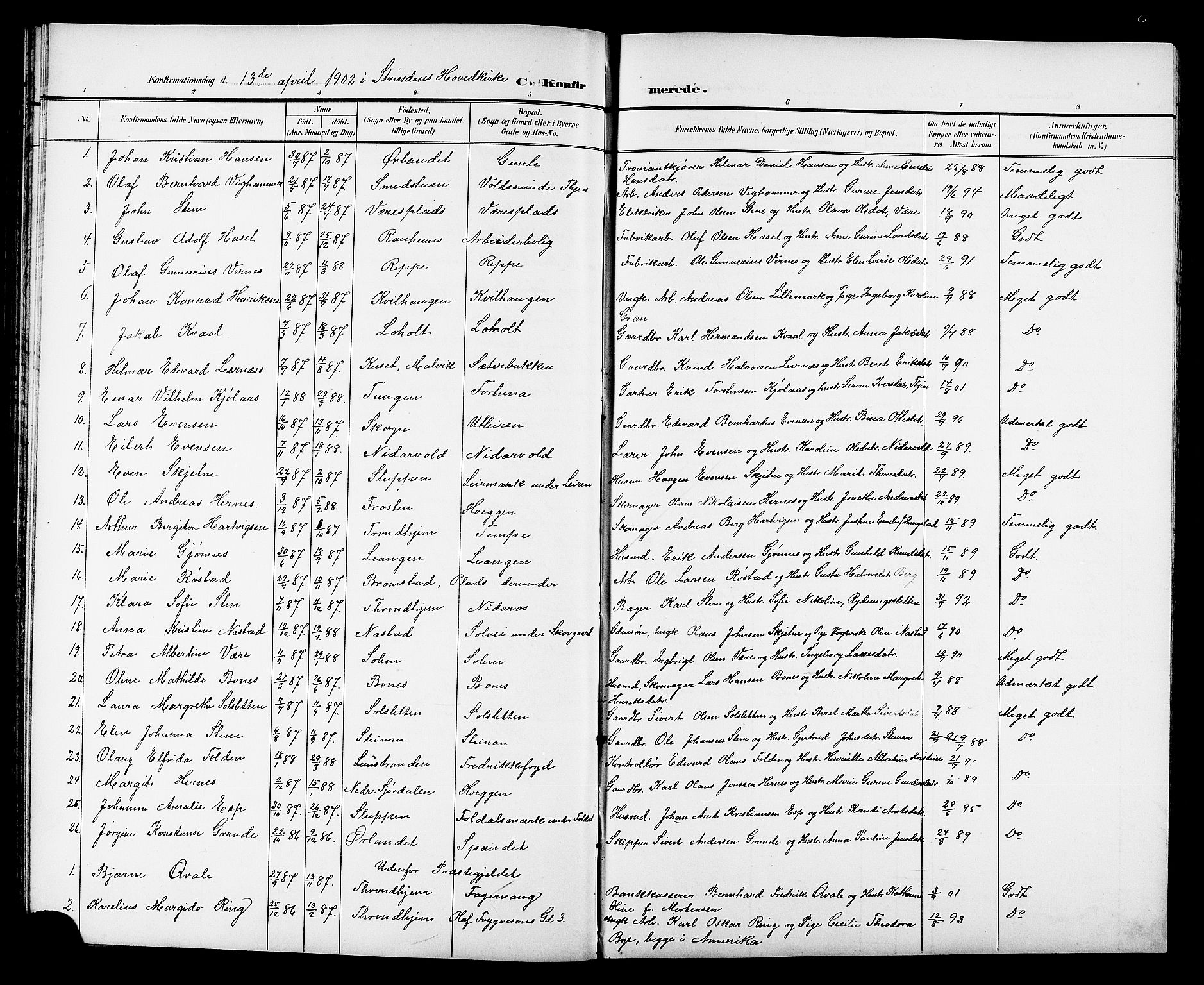 Ministerialprotokoller, klokkerbøker og fødselsregistre - Sør-Trøndelag, AV/SAT-A-1456/606/L0313: Klokkerbok nr. 606C09, 1895-1910