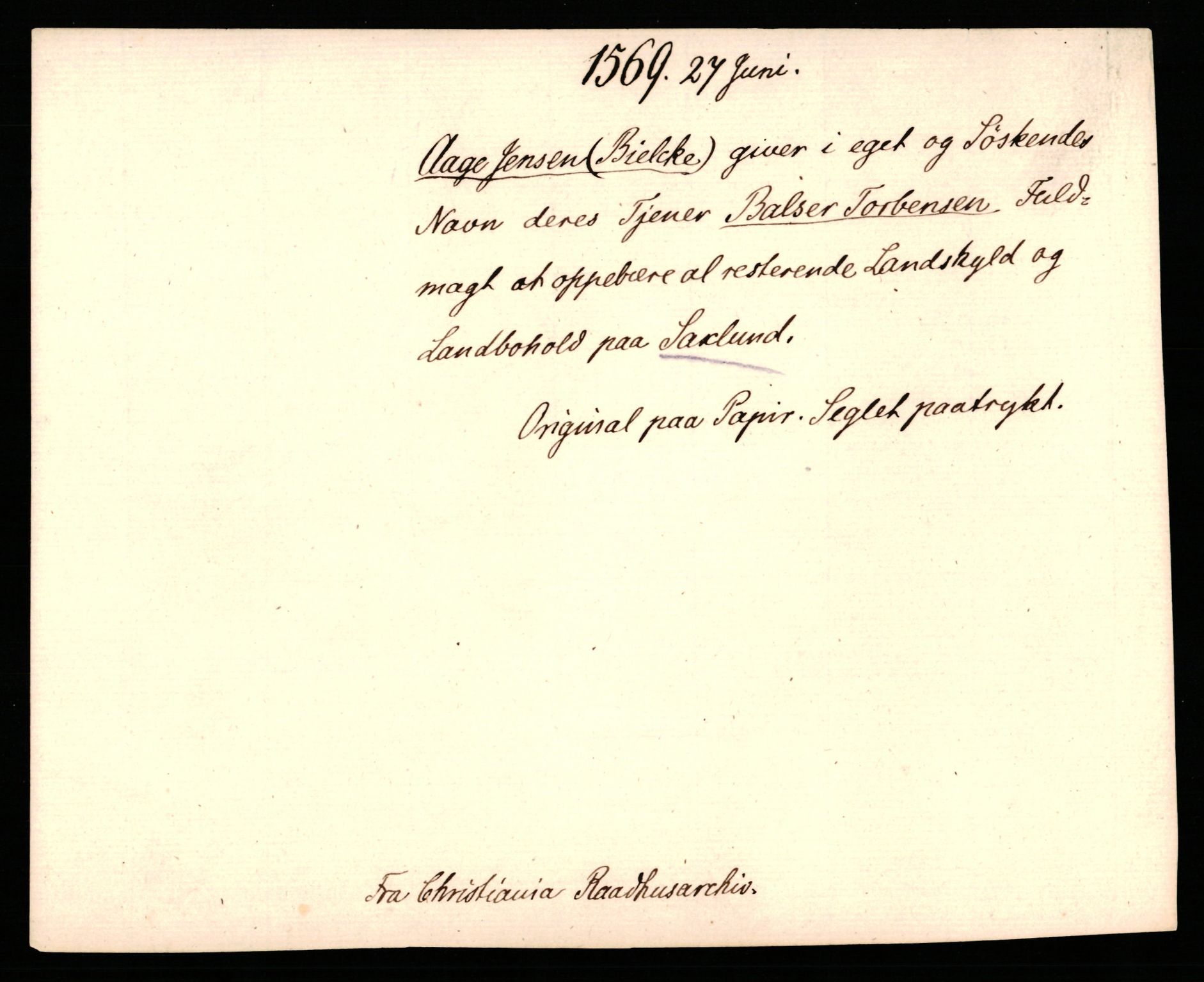 Riksarkivets diplomsamling, AV/RA-EA-5965/F35/F35b/L0002: Riksarkivets diplomer, seddelregister, 1567-1583, s. 53