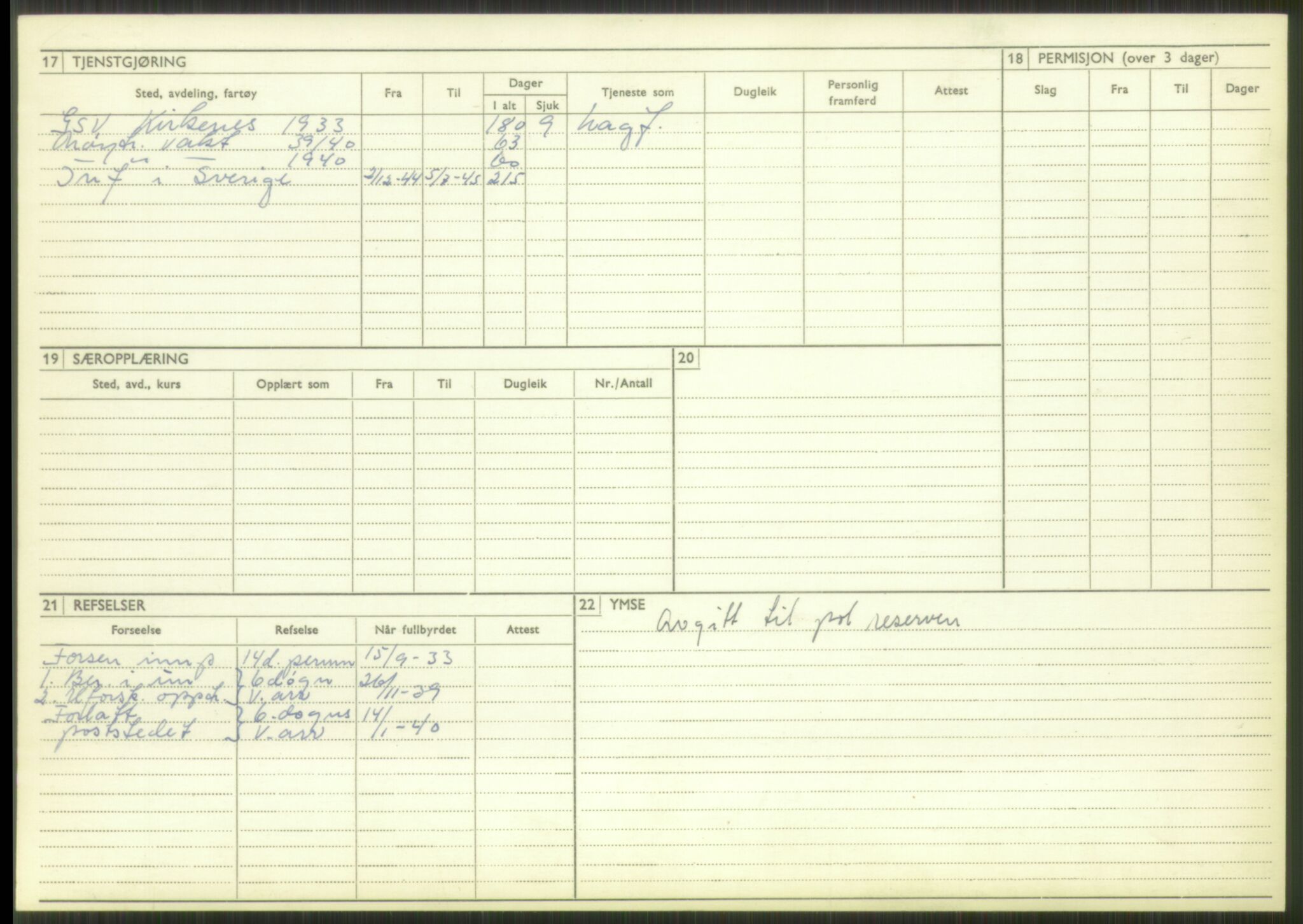 Forsvaret, Varanger bataljon, AV/RA-RAFA-2258/1/D/L0444: Rulleblad for menige født 1913-1914, 1913-1914, s. 11