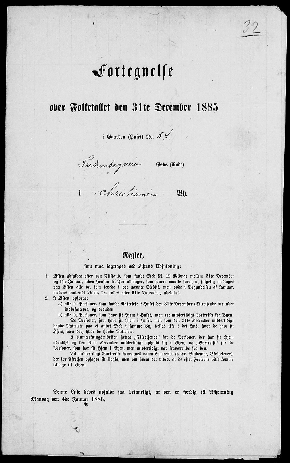 RA, Folketelling 1885 for 0301 Kristiania kjøpstad, 1885, s. 4666