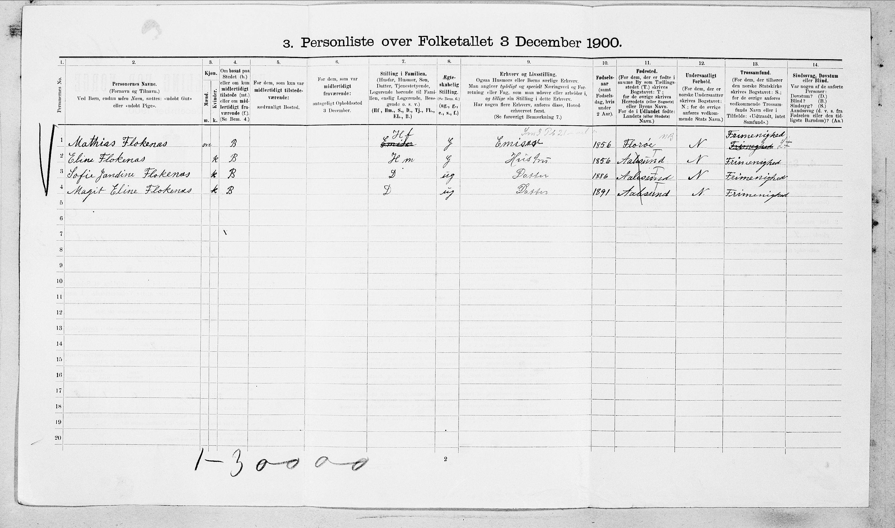 SAT, Folketelling 1900 for 1501 Ålesund kjøpstad, 1900, s. 5981