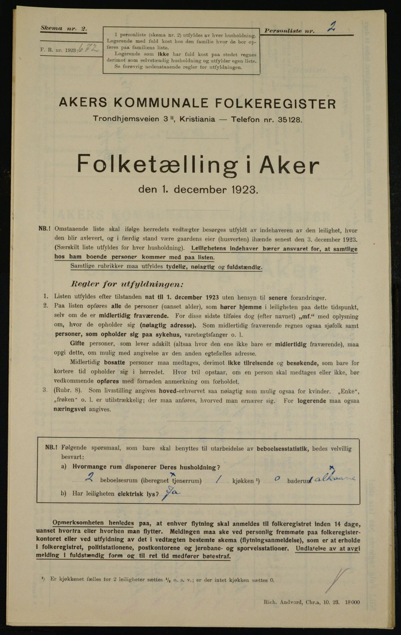 , Kommunal folketelling 1.12.1923 for Aker, 1923, s. 40747