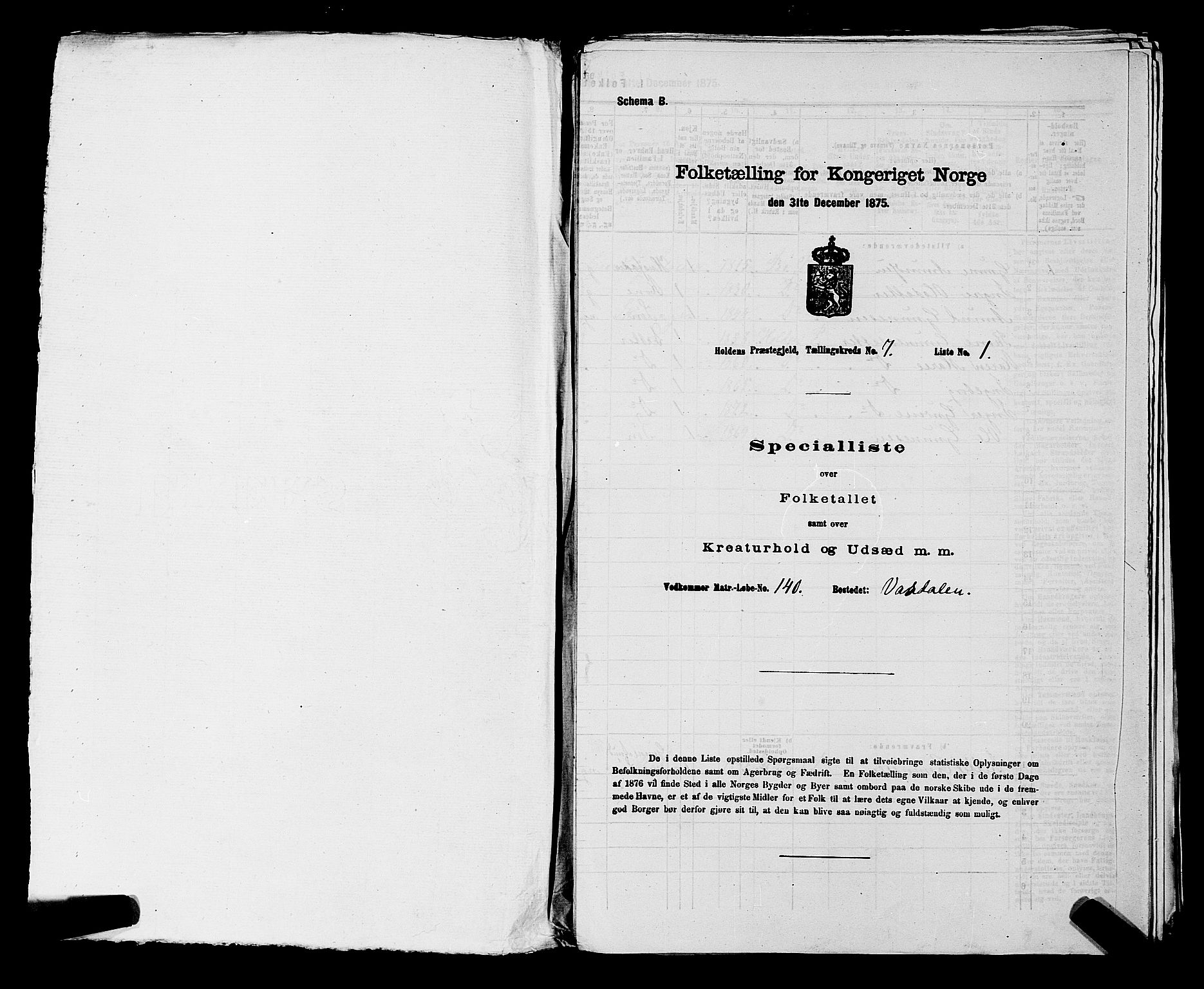 SAKO, Folketelling 1875 for 0819P Holla prestegjeld, 1875, s. 851