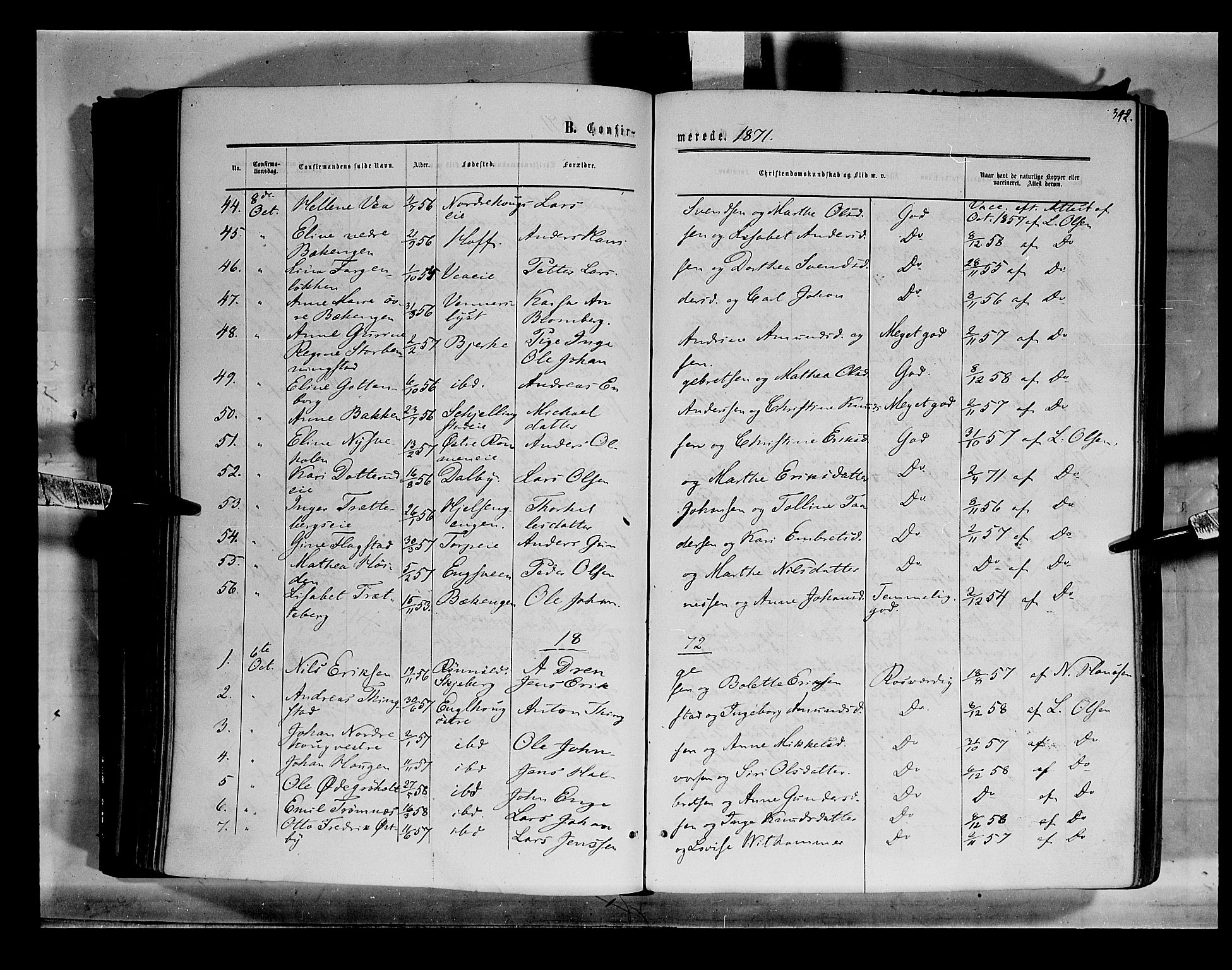 Løten prestekontor, AV/SAH-PREST-022/K/Ka/L0008: Ministerialbok nr. 8, 1860-1877, s. 342