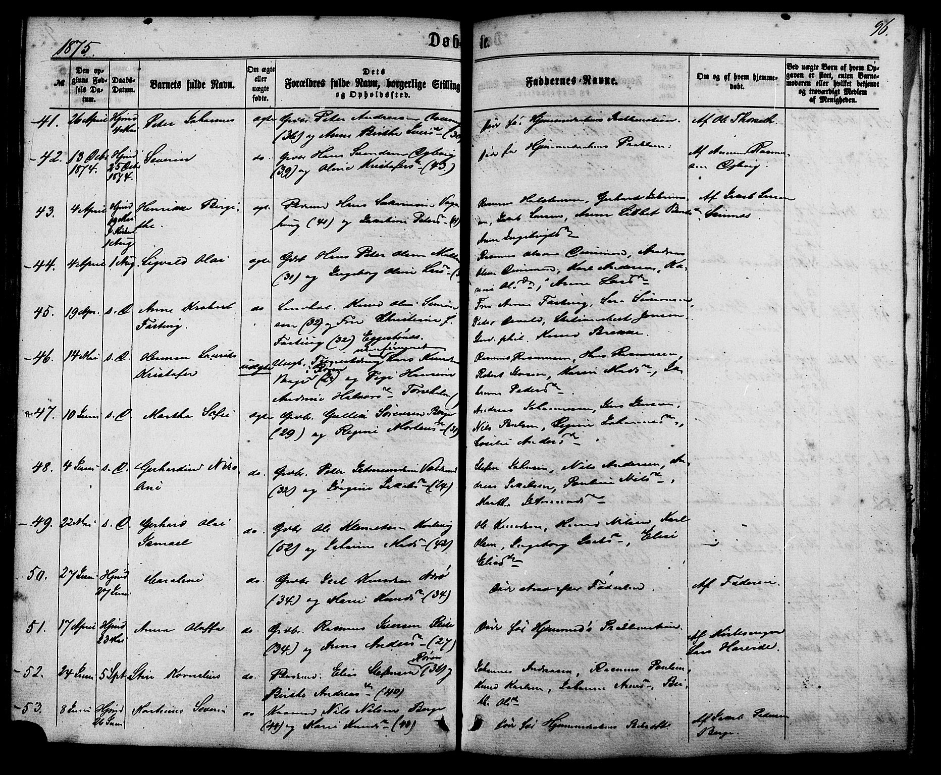 Ministerialprotokoller, klokkerbøker og fødselsregistre - Møre og Romsdal, AV/SAT-A-1454/507/L0071: Ministerialbok nr. 507A06, 1863-1878, s. 96