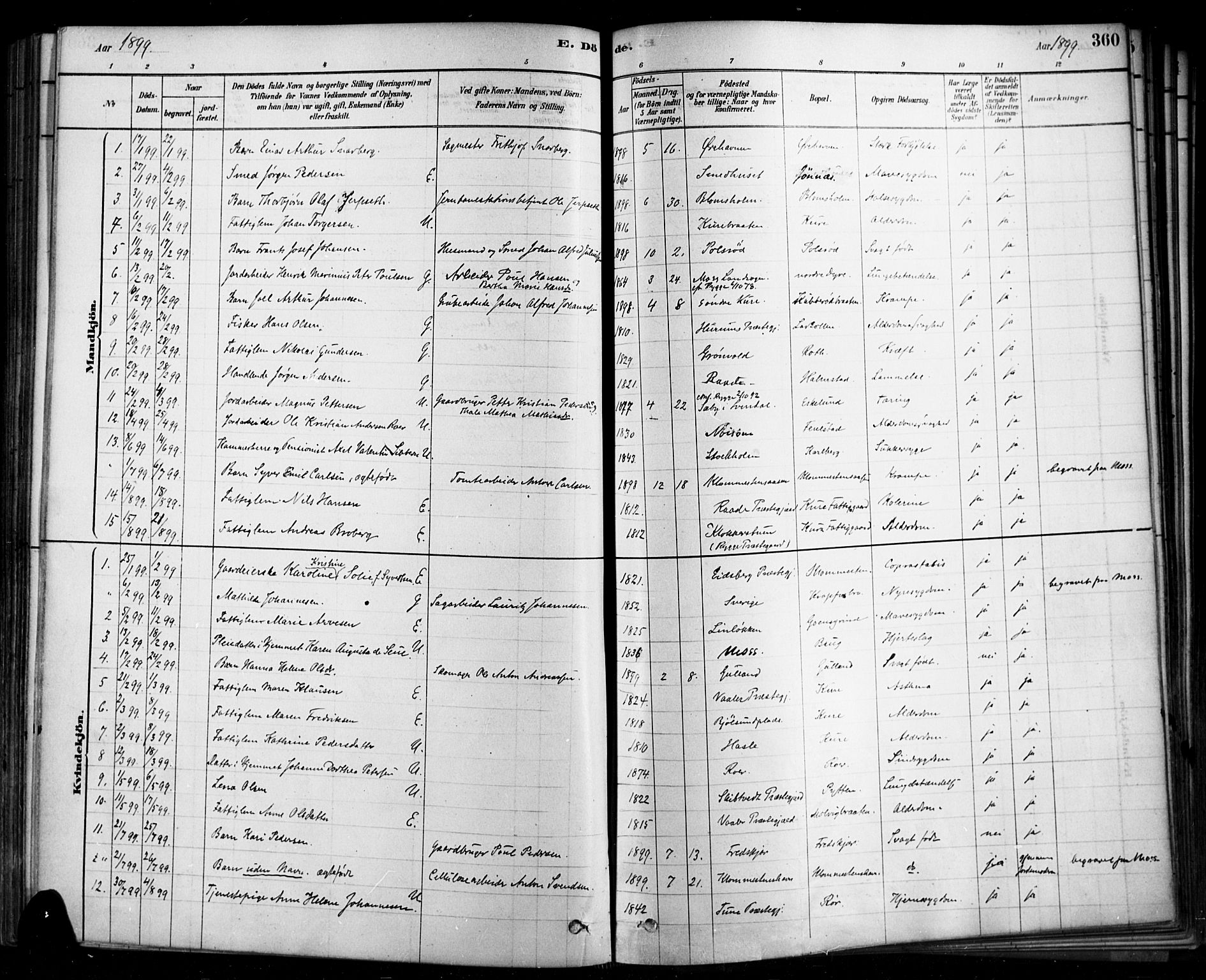 Rygge prestekontor Kirkebøker, AV/SAO-A-10084b/F/Fa/L0007: Ministerialbok nr. 7, 1878-1904, s. 360