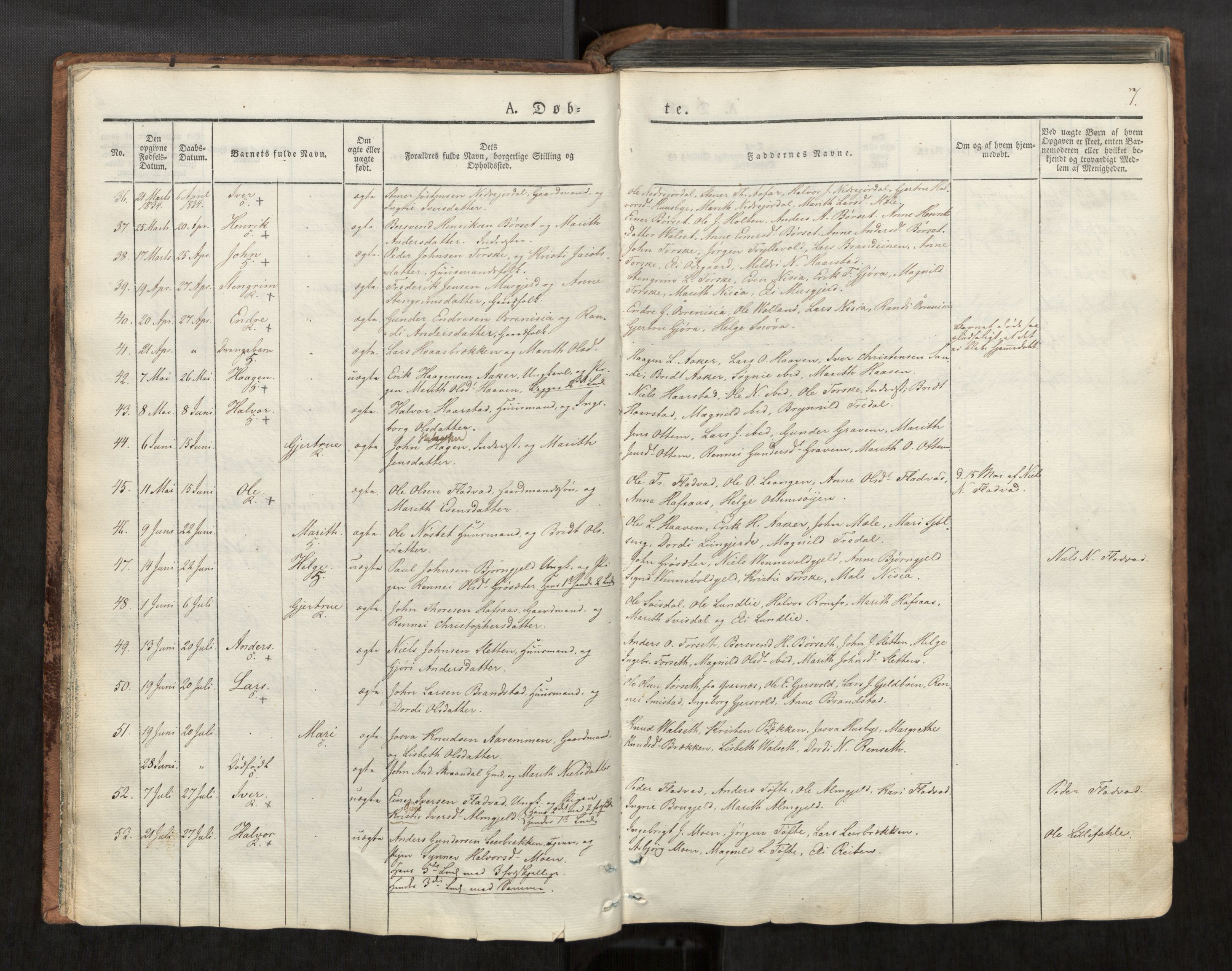 Ministerialprotokoller, klokkerbøker og fødselsregistre - Møre og Romsdal, AV/SAT-A-1454/590/L1012: Ministerialbok nr. 590A04, 1832-1846, s. 7