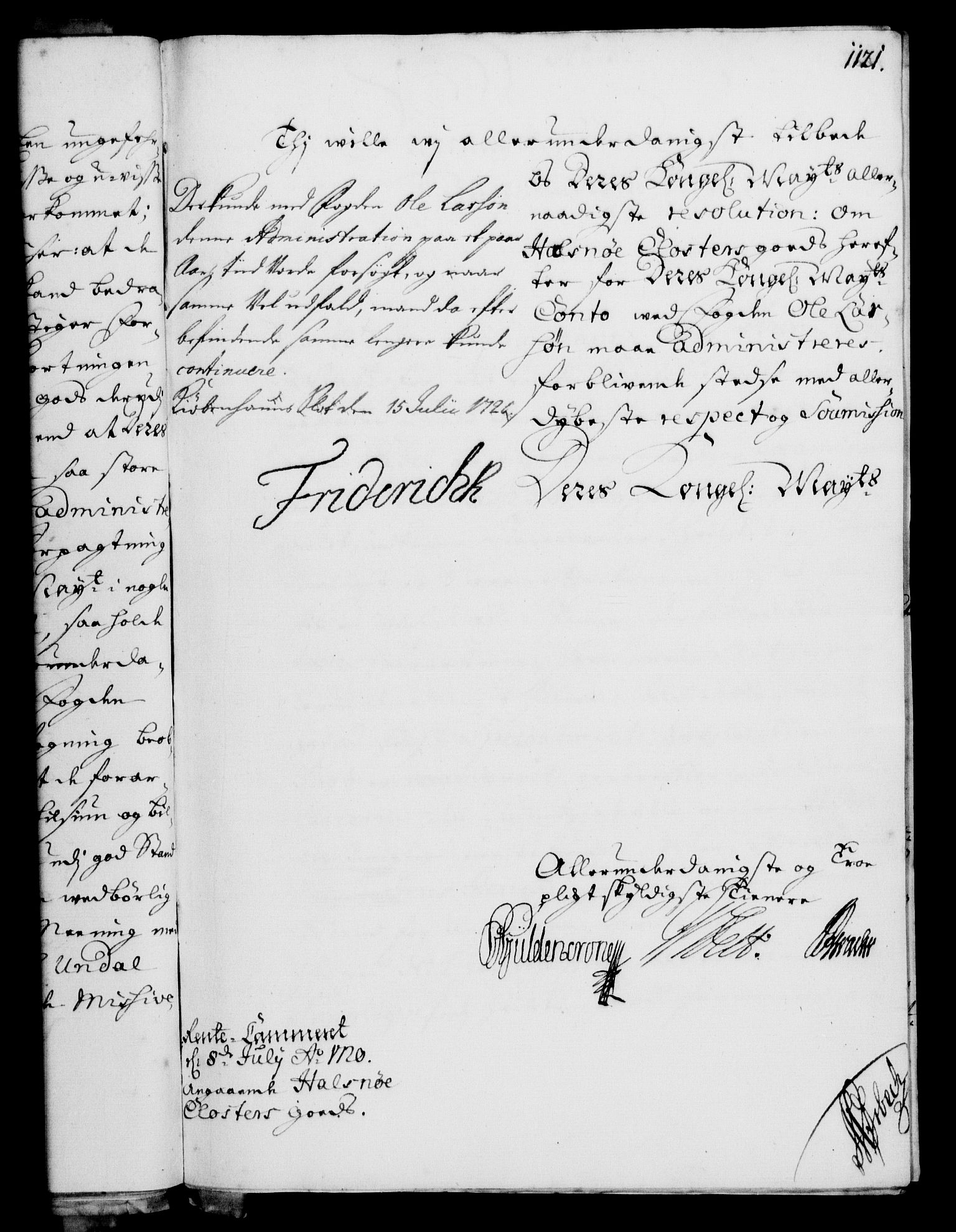Rentekammeret, Kammerkanselliet, RA/EA-3111/G/Gf/Gfa/L0003: Norsk relasjons- og resolusjonsprotokoll (merket RK 52.3), 1720, s. 94