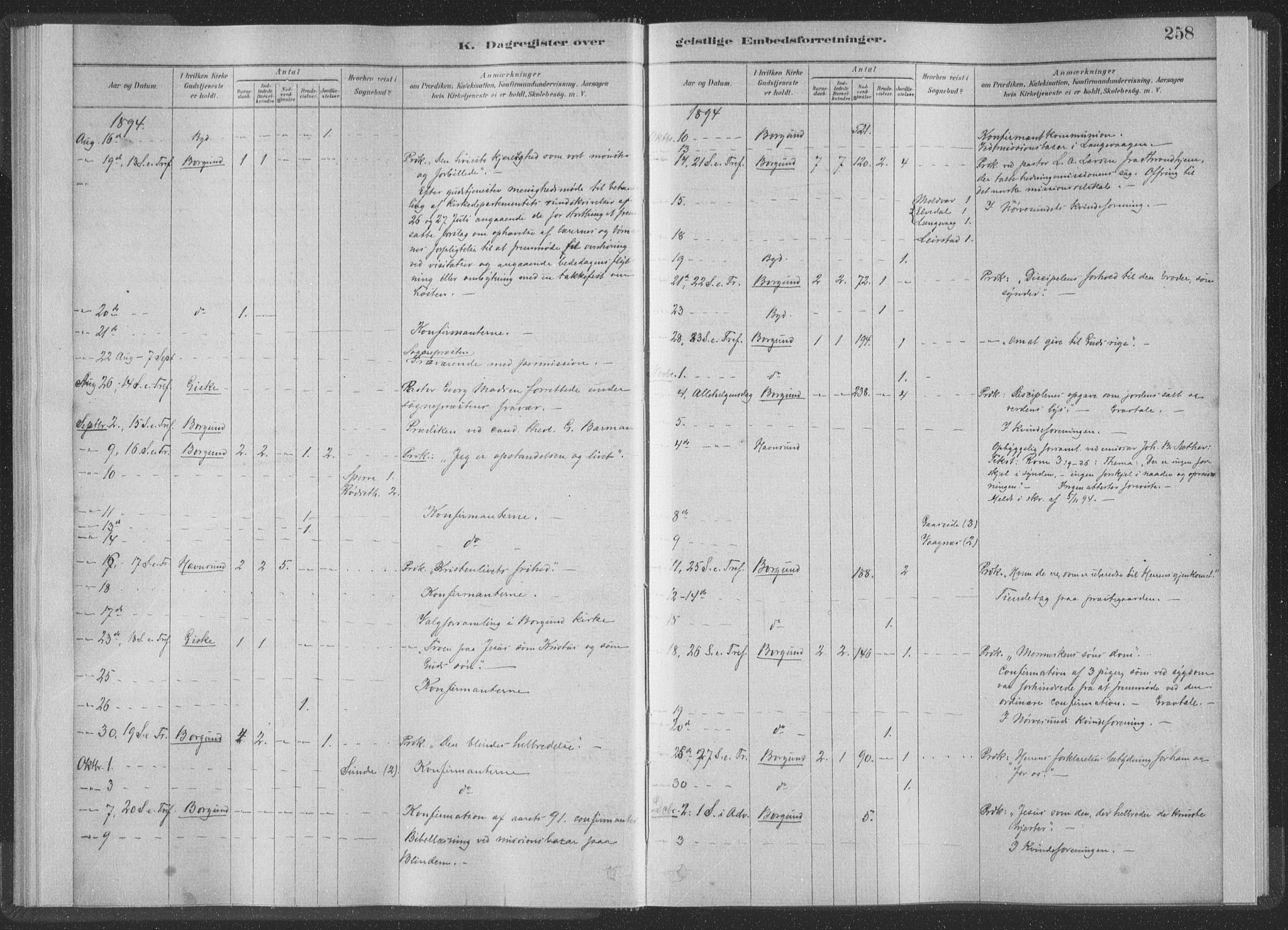 Ministerialprotokoller, klokkerbøker og fødselsregistre - Møre og Romsdal, AV/SAT-A-1454/528/L0404: Ministerialbok nr. 528A13II, 1880-1922, s. 258