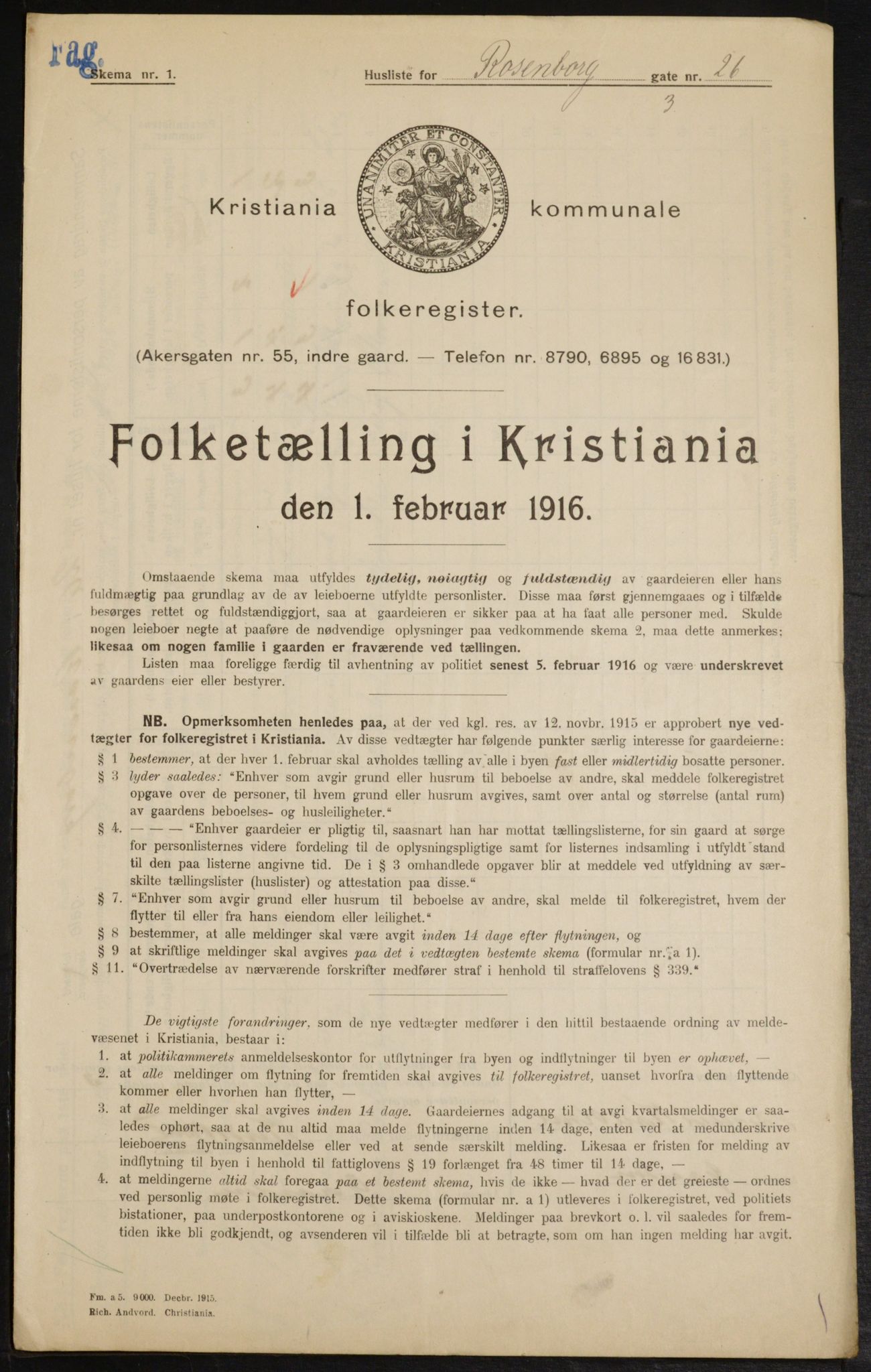 OBA, Kommunal folketelling 1.2.1916 for Kristiania, 1916, s. 85823