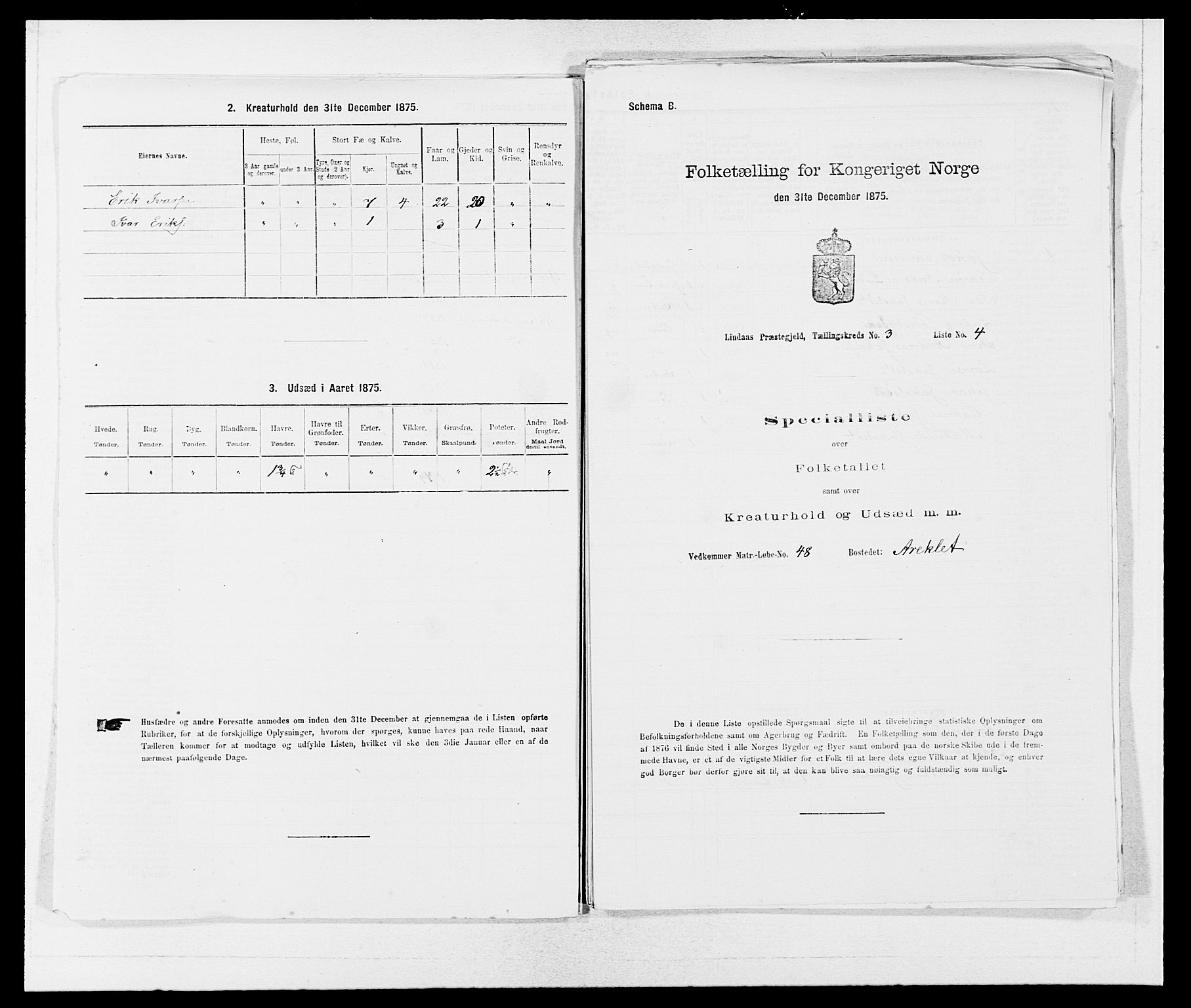 SAB, Folketelling 1875 for 1263P Lindås prestegjeld, 1875, s. 236