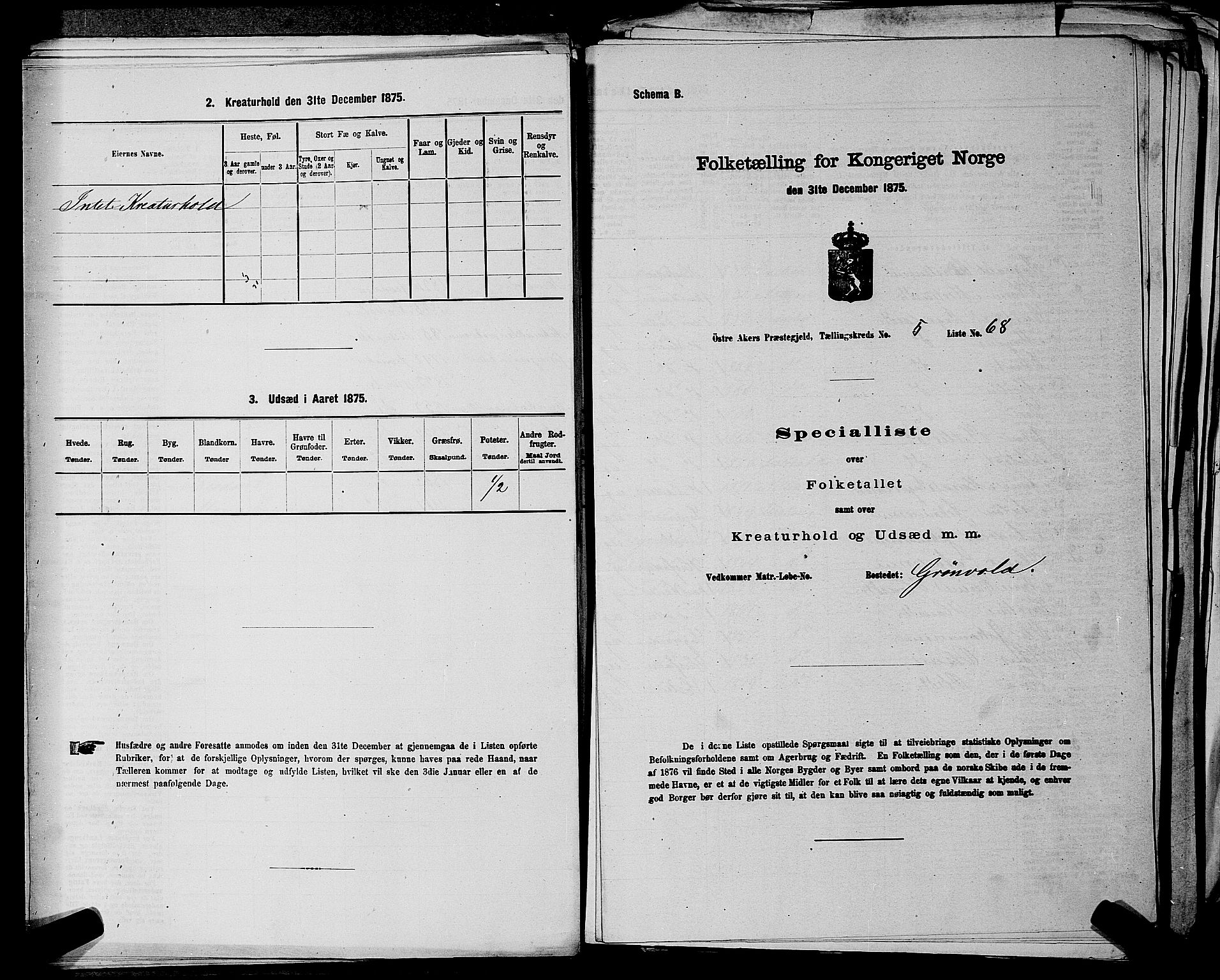 RA, Folketelling 1875 for 0218bP Østre Aker prestegjeld, 1875, s. 1504