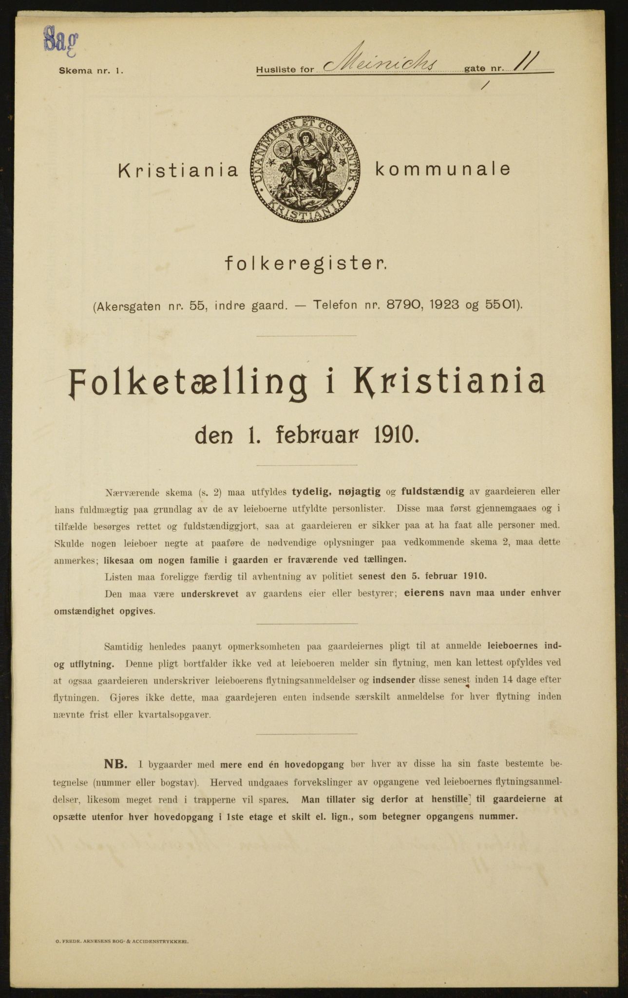 OBA, Kommunal folketelling 1.2.1910 for Kristiania, 1910, s. 62860
