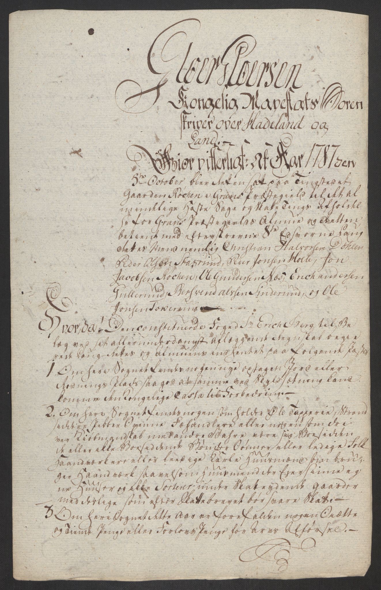 Rentekammeret inntil 1814, Reviderte regnskaper, Fogderegnskap, RA/EA-4092/R19/L1374: Fogderegnskap Toten, Hadeland og Vardal, 1787, s. 47