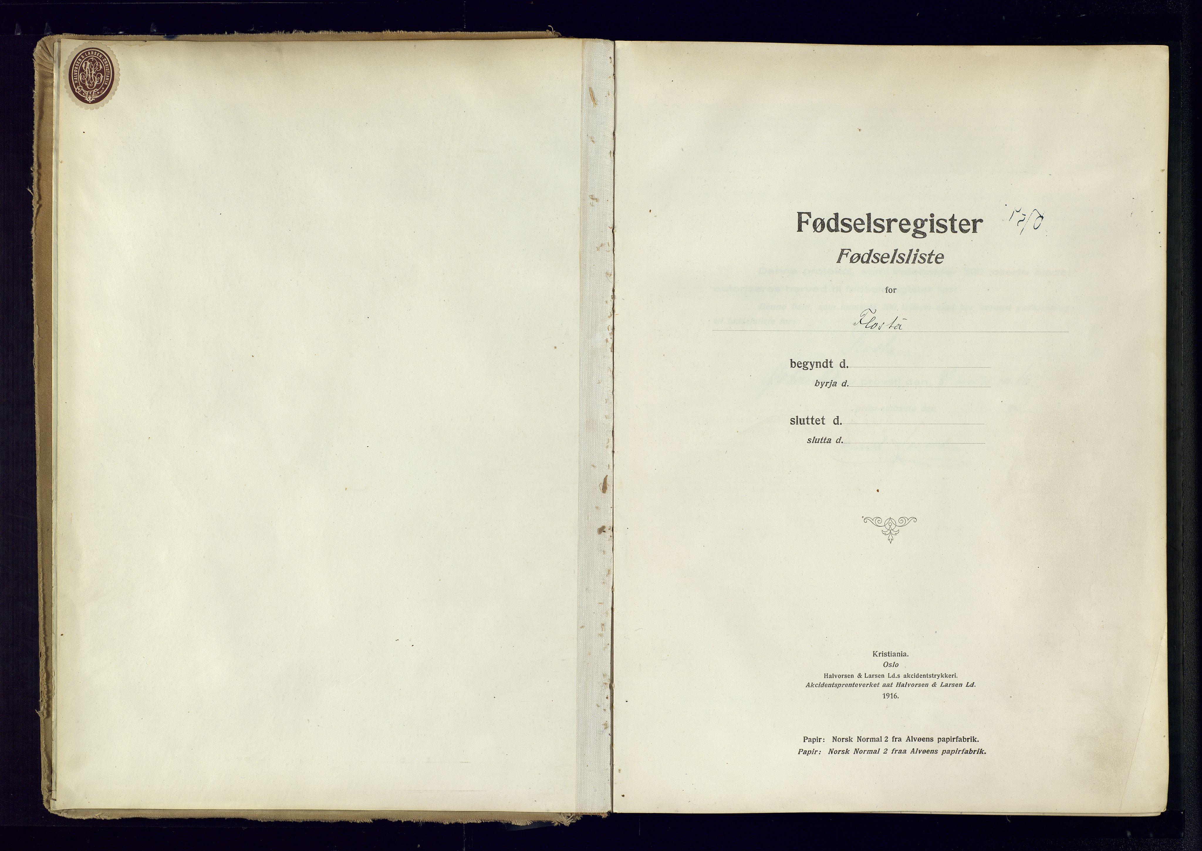 Austre Moland sokneprestkontor, AV/SAK-1111-0001/J/Ja/L0005: Fødselsregister nr. A-VI-29, 1916-1982