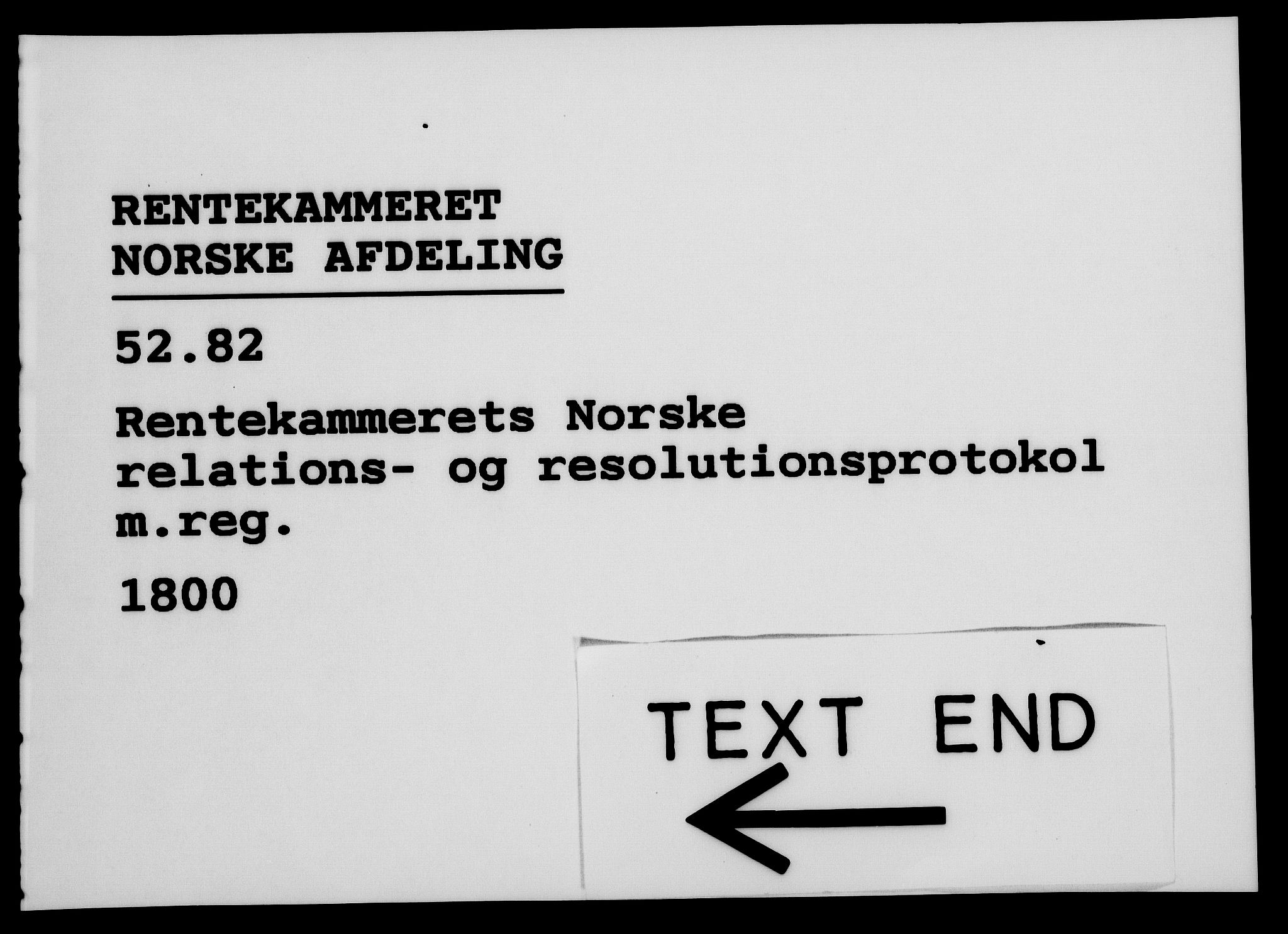 Rentekammeret, Kammerkanselliet, RA/EA-3111/G/Gf/Gfa/L0082: Norsk relasjons- og resolusjonsprotokoll (merket RK 52.82), 1800, s. 957