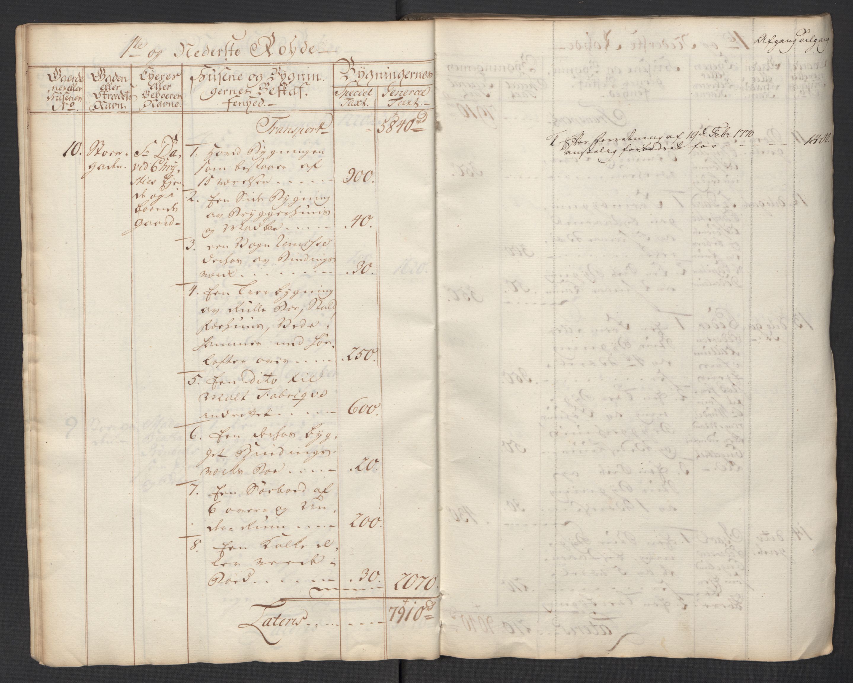 Kommersekollegiet, Brannforsikringskontoret 1767-1814, AV/RA-EA-5458/F/Fa/L0040/0002: Moss / Branntakstprotokoll, 1767, s. 11