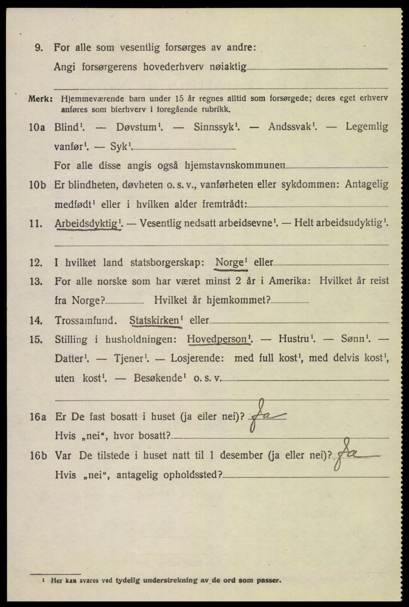 SAK, Folketelling 1920 for 1042 Hidra herred, 1920, s. 2097