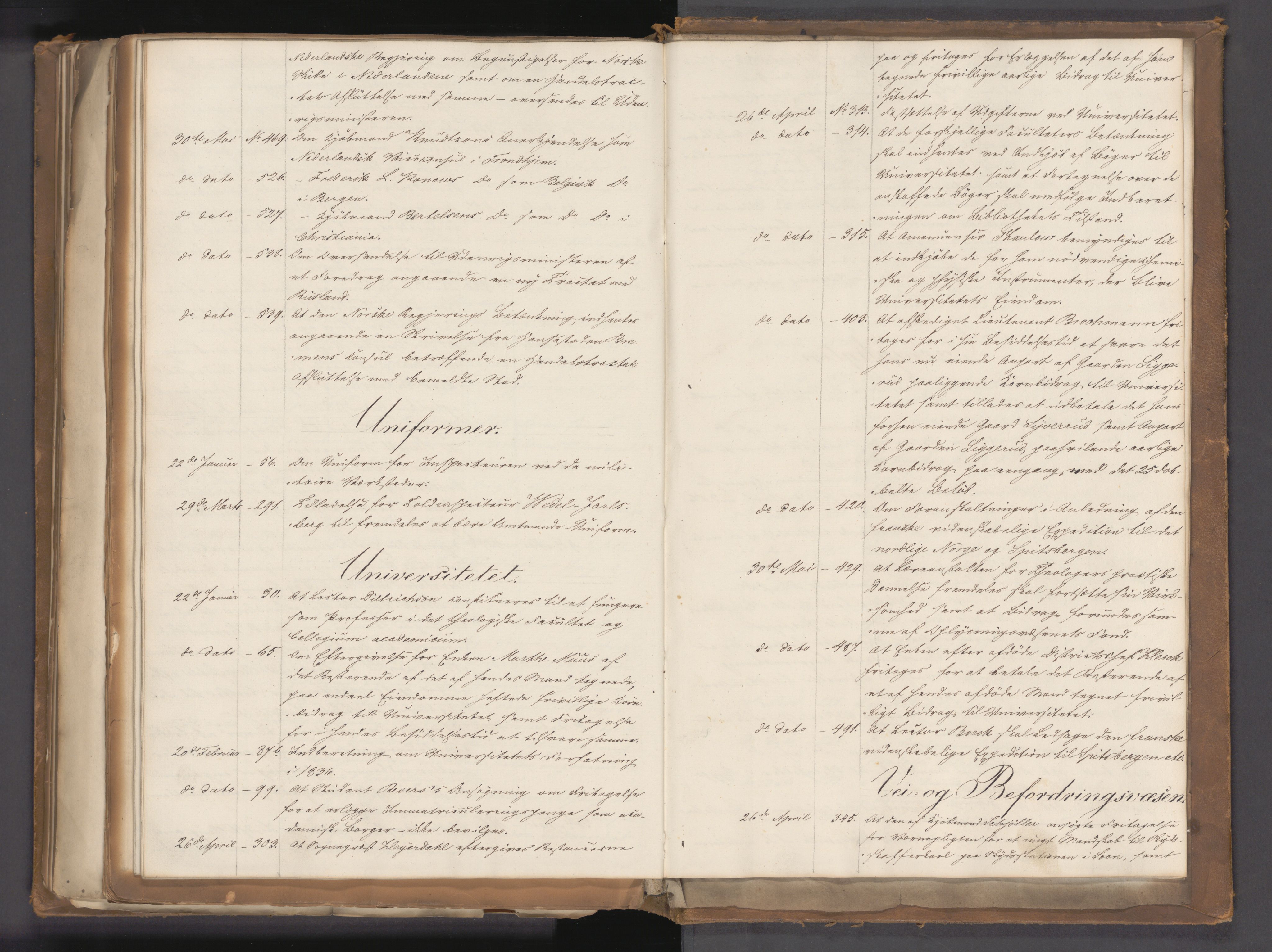 Statsrådssekretariatet, AV/RA-S-1001/A/Ab/L0046: Kgl. res. nr. 1-540, 1. halvår, 1838