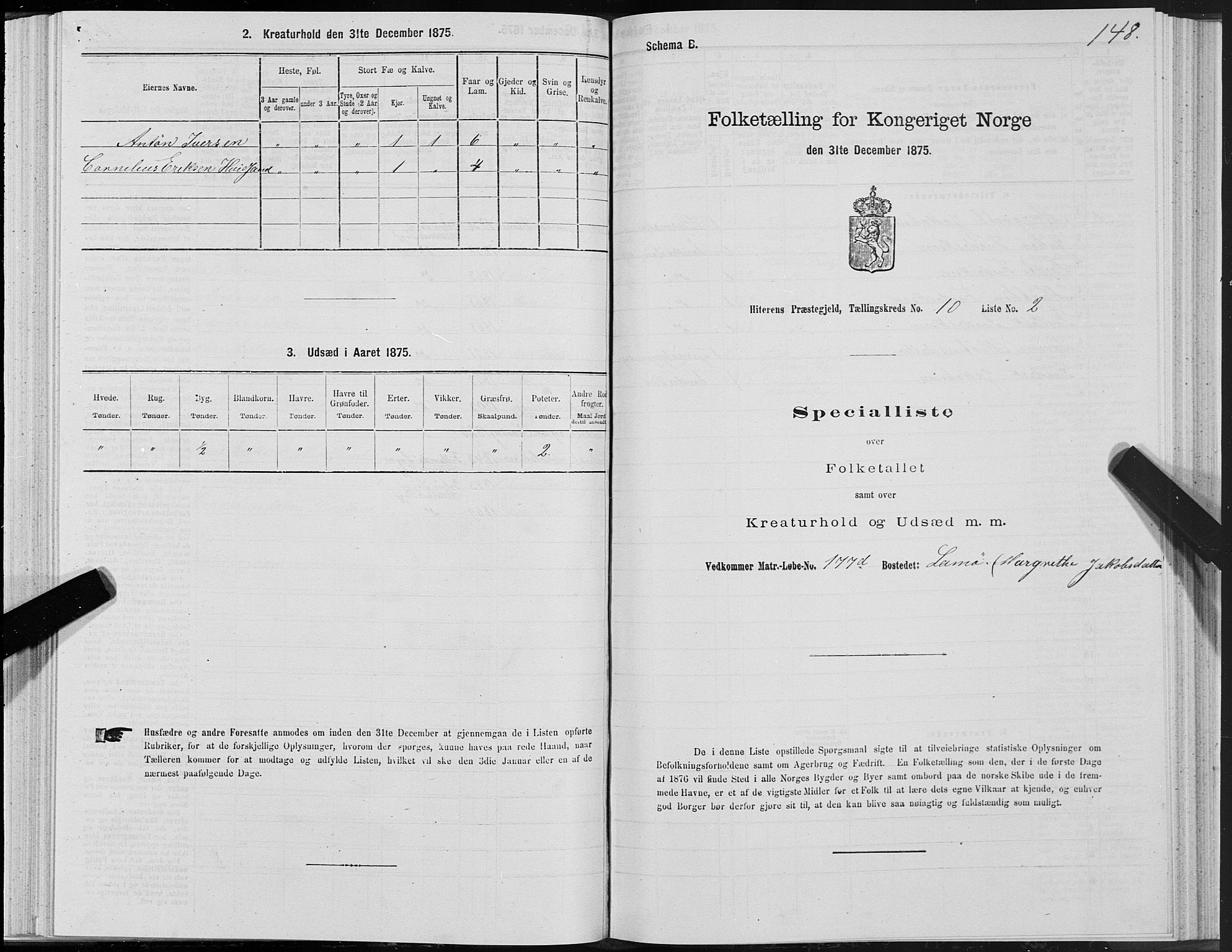 SAT, Folketelling 1875 for 1617P Hitra prestegjeld, 1875, s. 5148