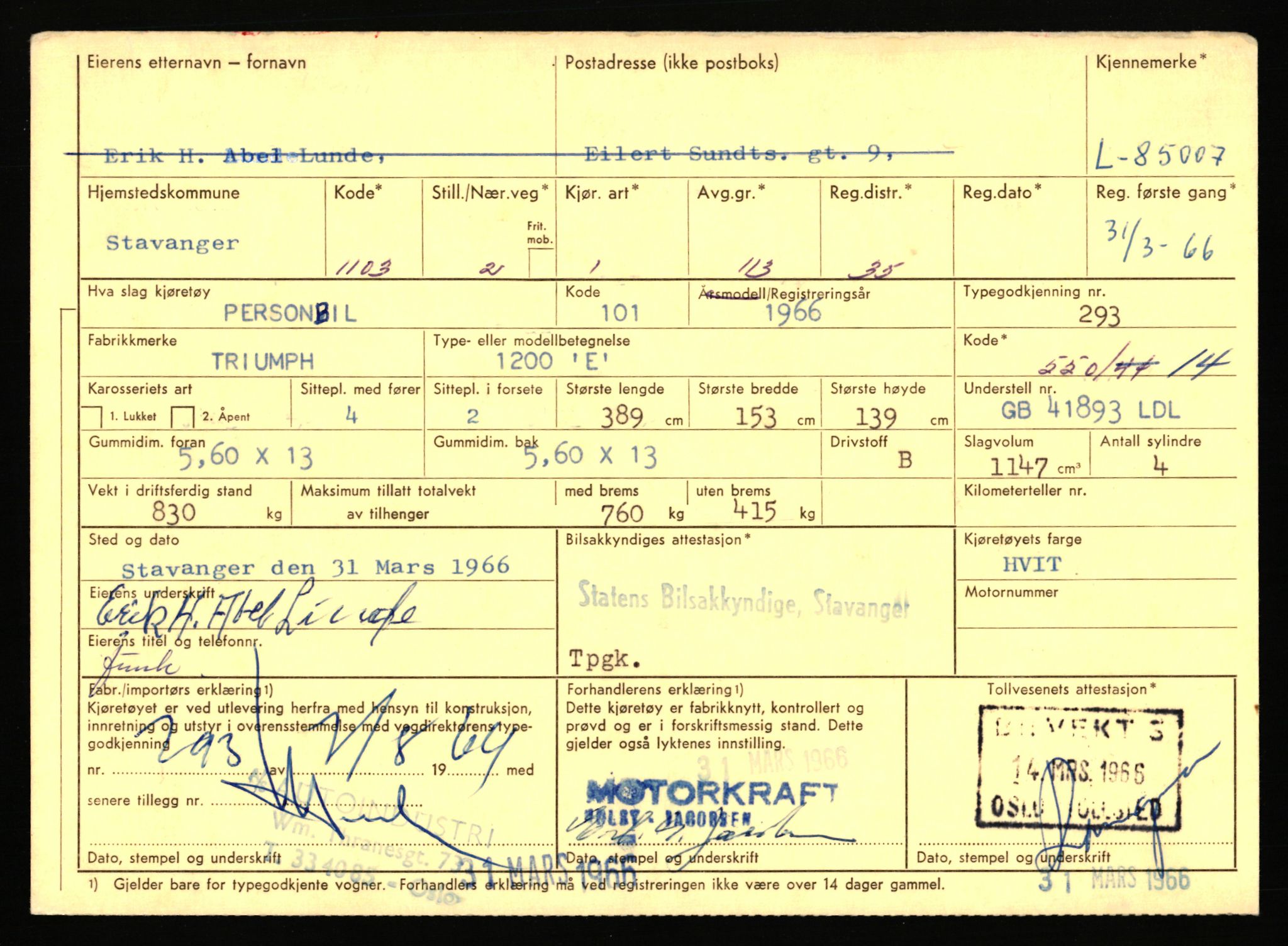 Stavanger trafikkstasjon, AV/SAST-A-101942/0/F/L0073: L-84100 - L-86499, 1930-1971, s. 915