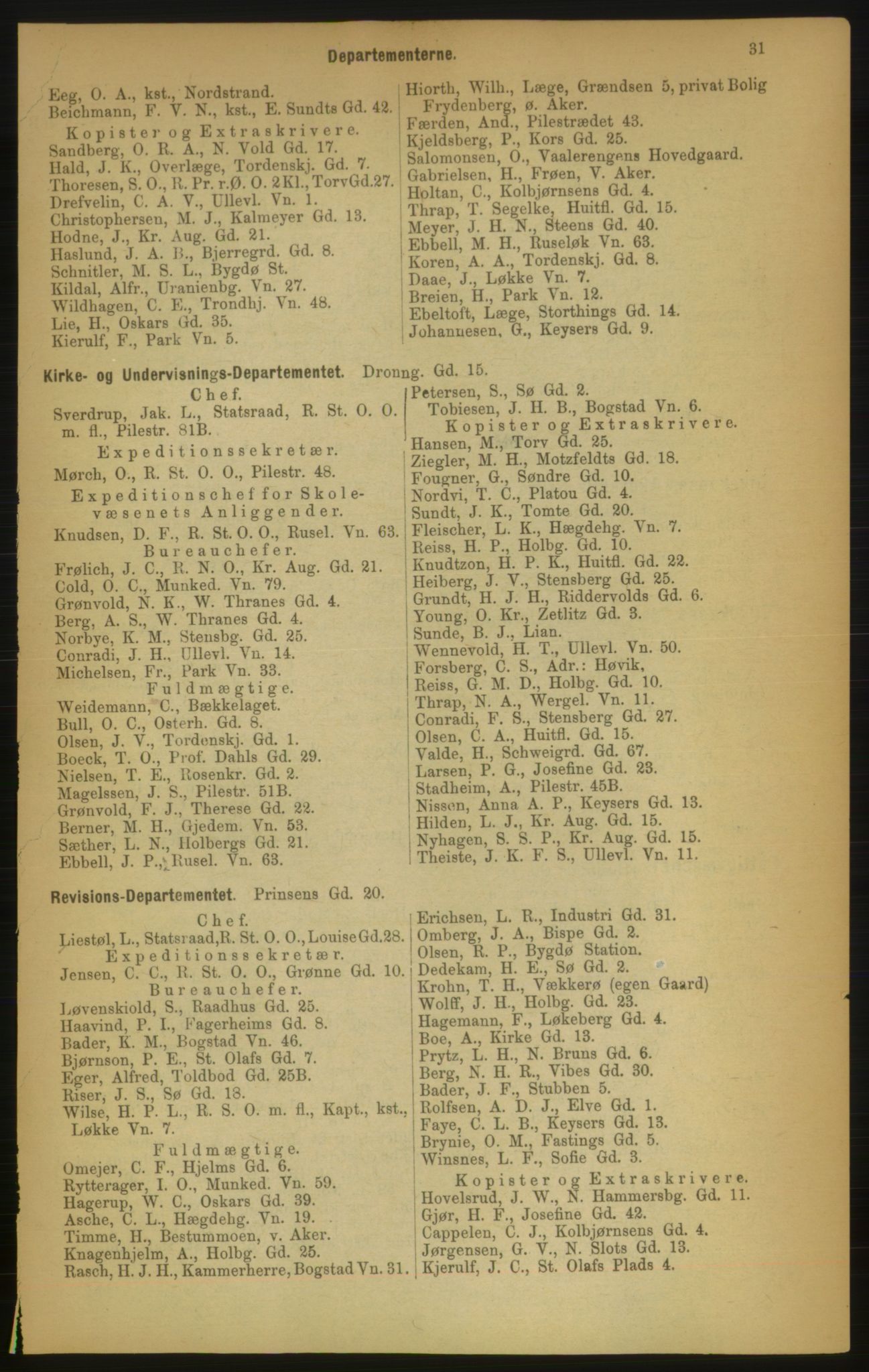 Kristiania/Oslo adressebok, PUBL/-, 1889, s. 31
