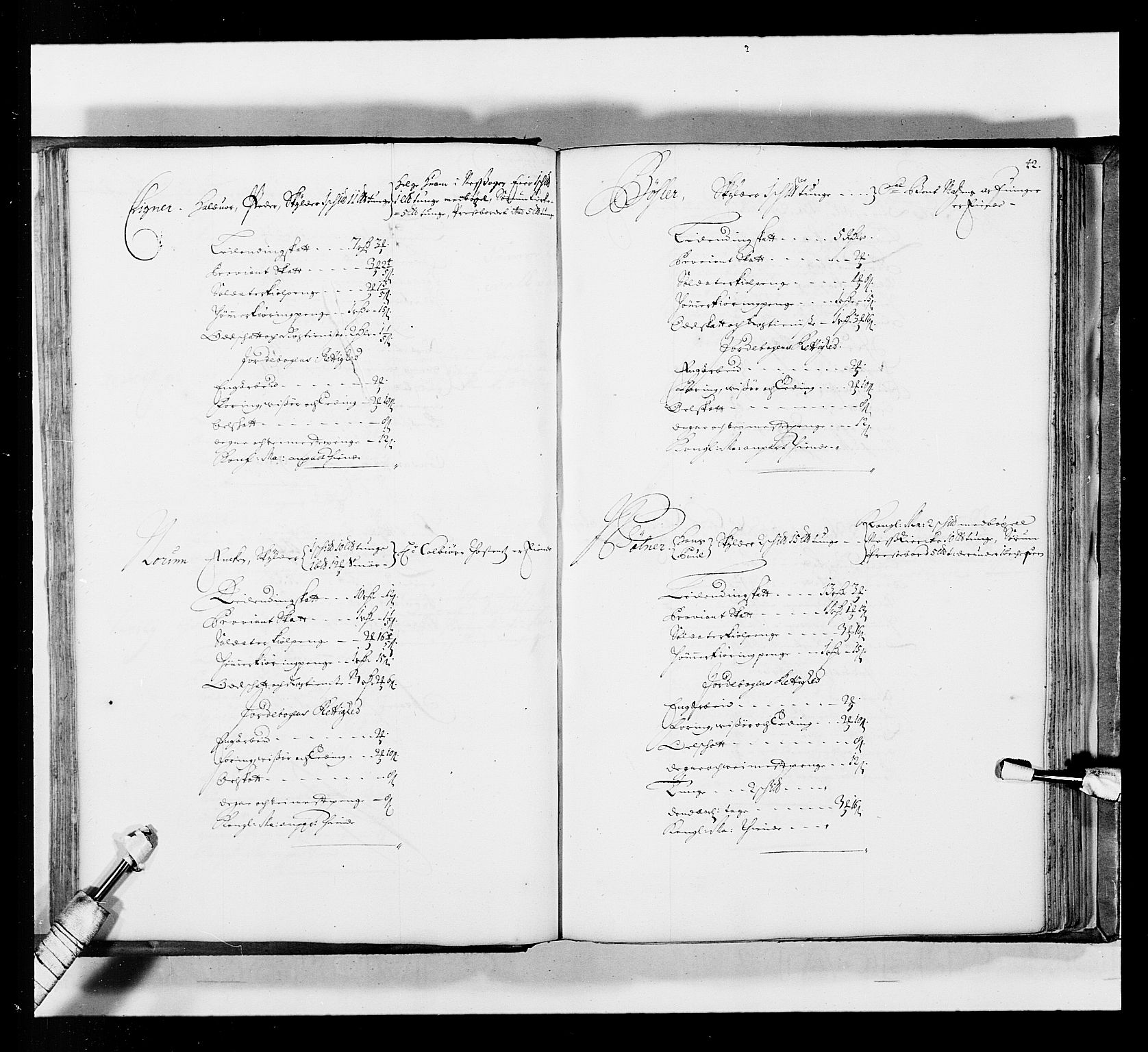 Stattholderembetet 1572-1771, AV/RA-EA-2870/Ek/L0035/0001: Jordebøker 1662-1720: / Matrikkel for Nedre Romerike, 1695, s. 41b-42a