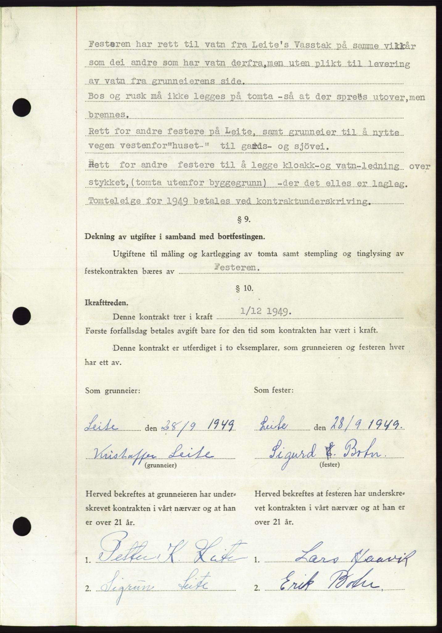 Søre Sunnmøre sorenskriveri, AV/SAT-A-4122/1/2/2C/L0085: Pantebok nr. 11A, 1949-1949, Dagboknr: 1596/1949