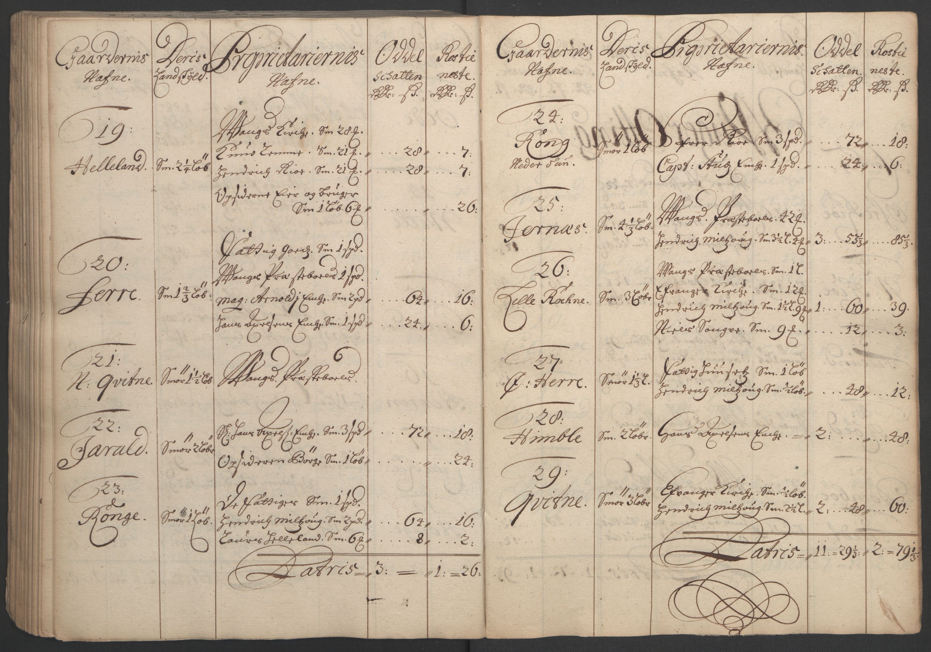 Rentekammeret inntil 1814, Reviderte regnskaper, Fogderegnskap, AV/RA-EA-4092/R51/L3183: Fogderegnskap Nordhordland og Voss, 1695-1697, s. 254