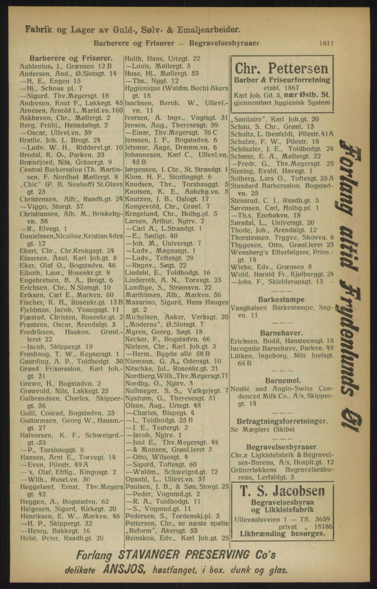 Kristiania/Oslo adressebok, PUBL/-, 1915, s. 1811