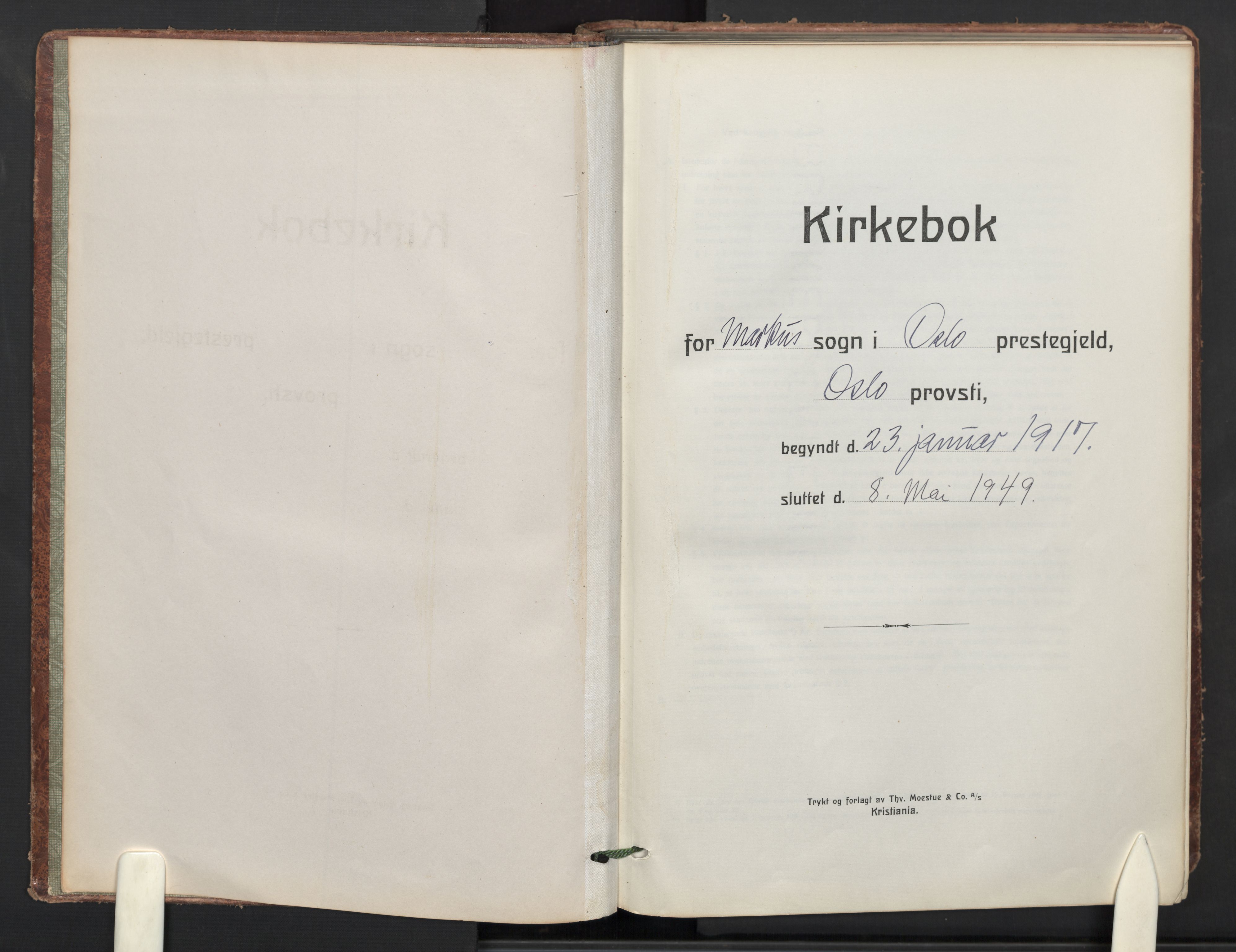 Markus prestekontor Kirkebøker, SAO/A-10830/F/L0002: Ministerialbok nr. 2, 1917-1949