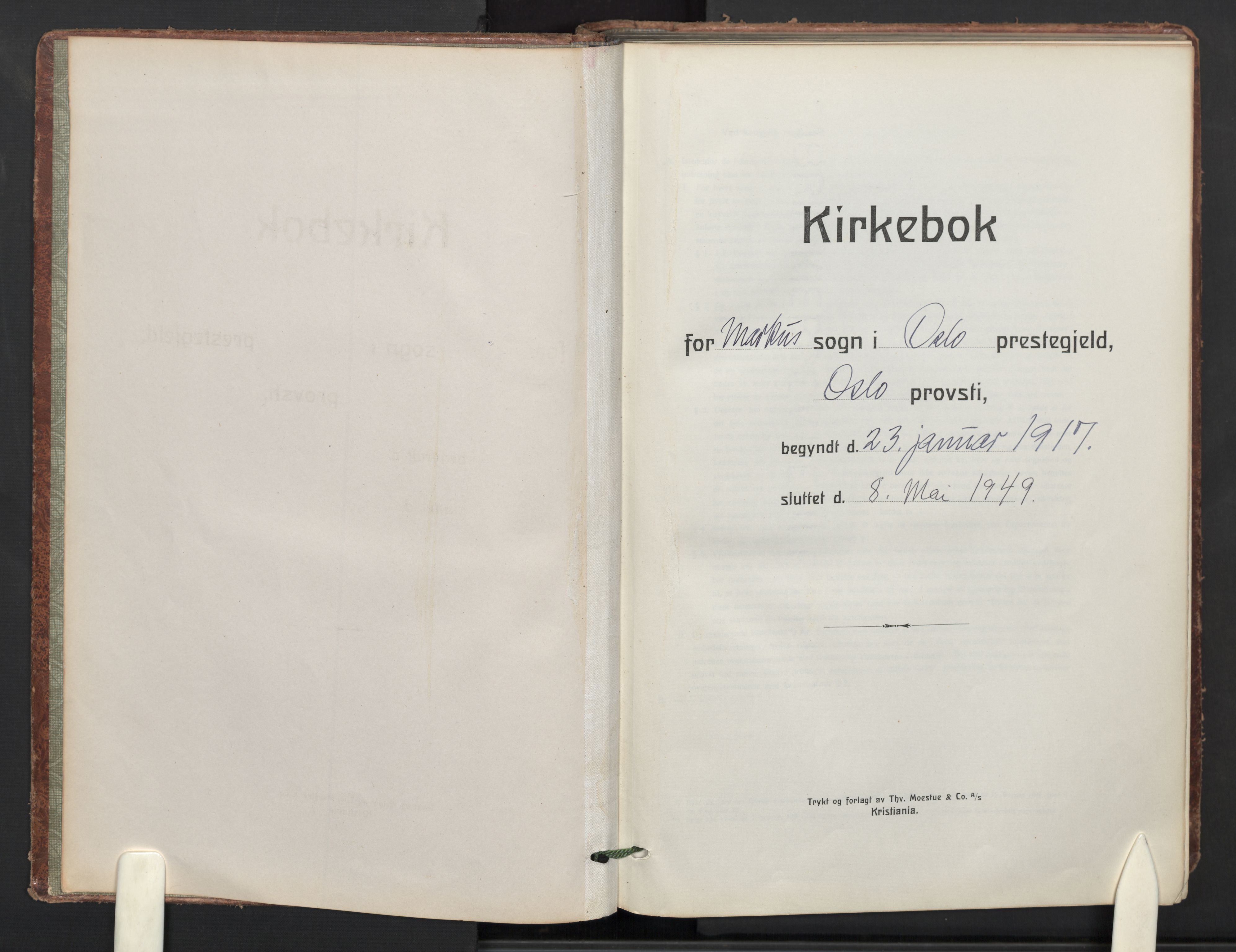 Markus prestekontor Kirkebøker, AV/SAO-A-10830/F/L0002: Ministerialbok nr. 2, 1917-1949