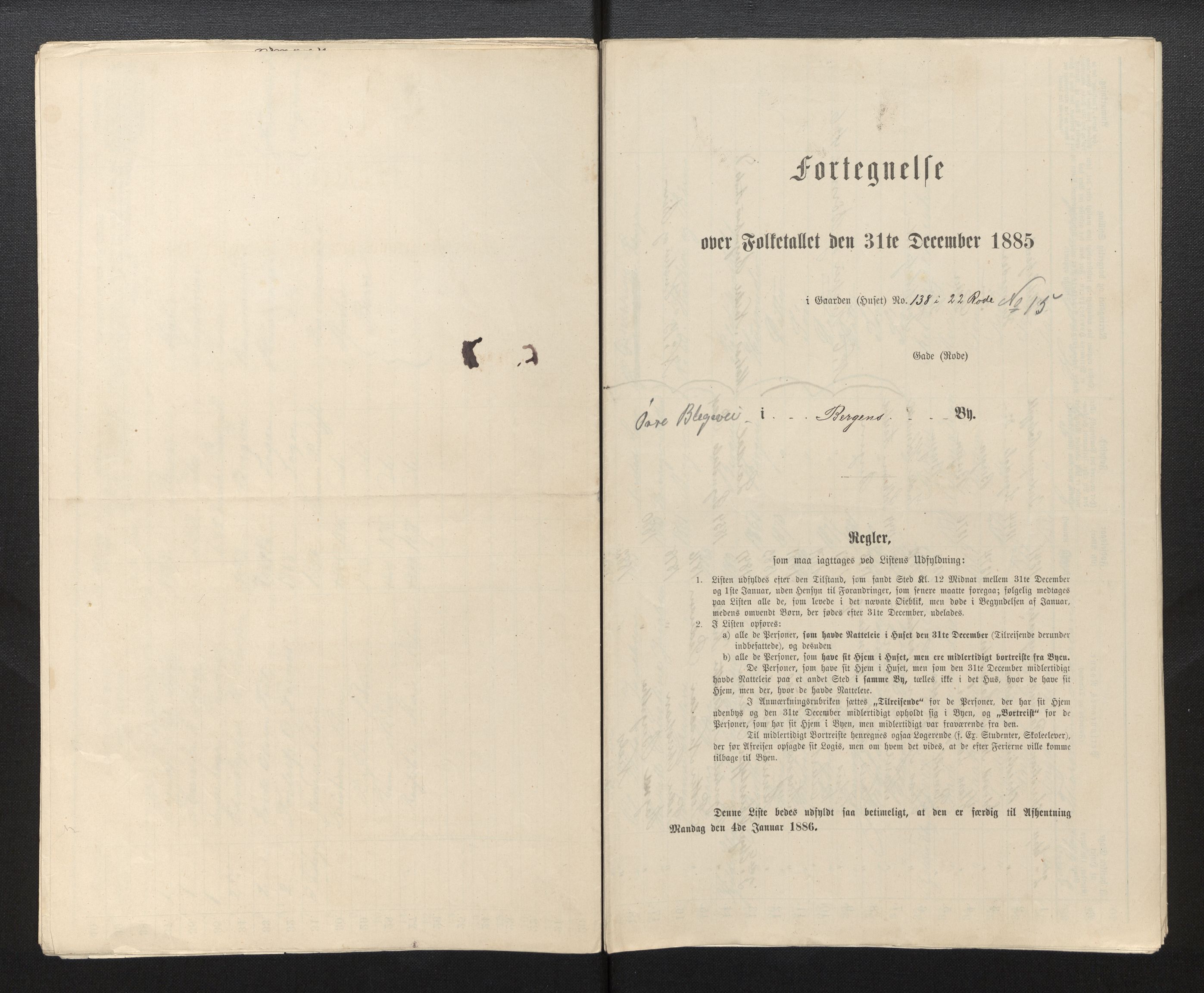 SAB, Folketelling 1885 for 1301 Bergen kjøpstad, 1885, s. 515