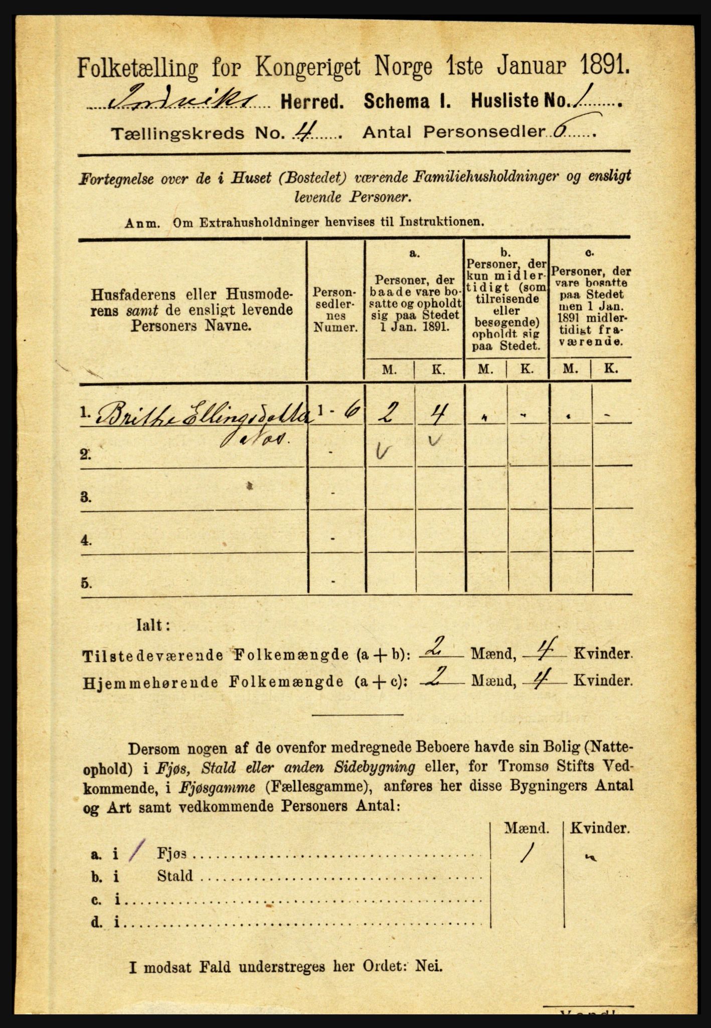 RA, Folketelling 1891 for 1447 Innvik herred, 1891, s. 1383