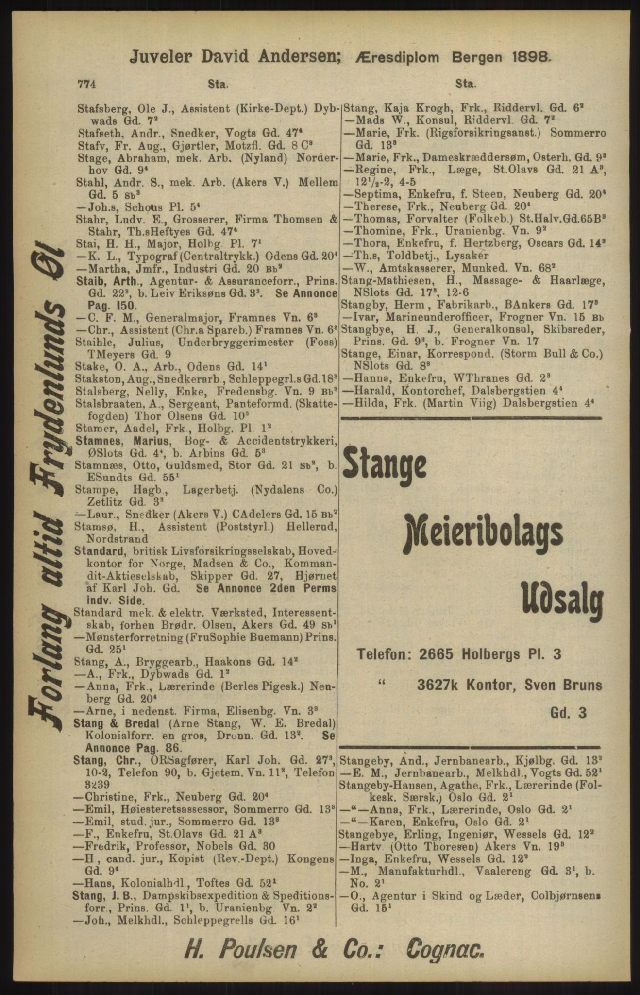 Kristiania/Oslo adressebok, PUBL/-, 1904, s. 774