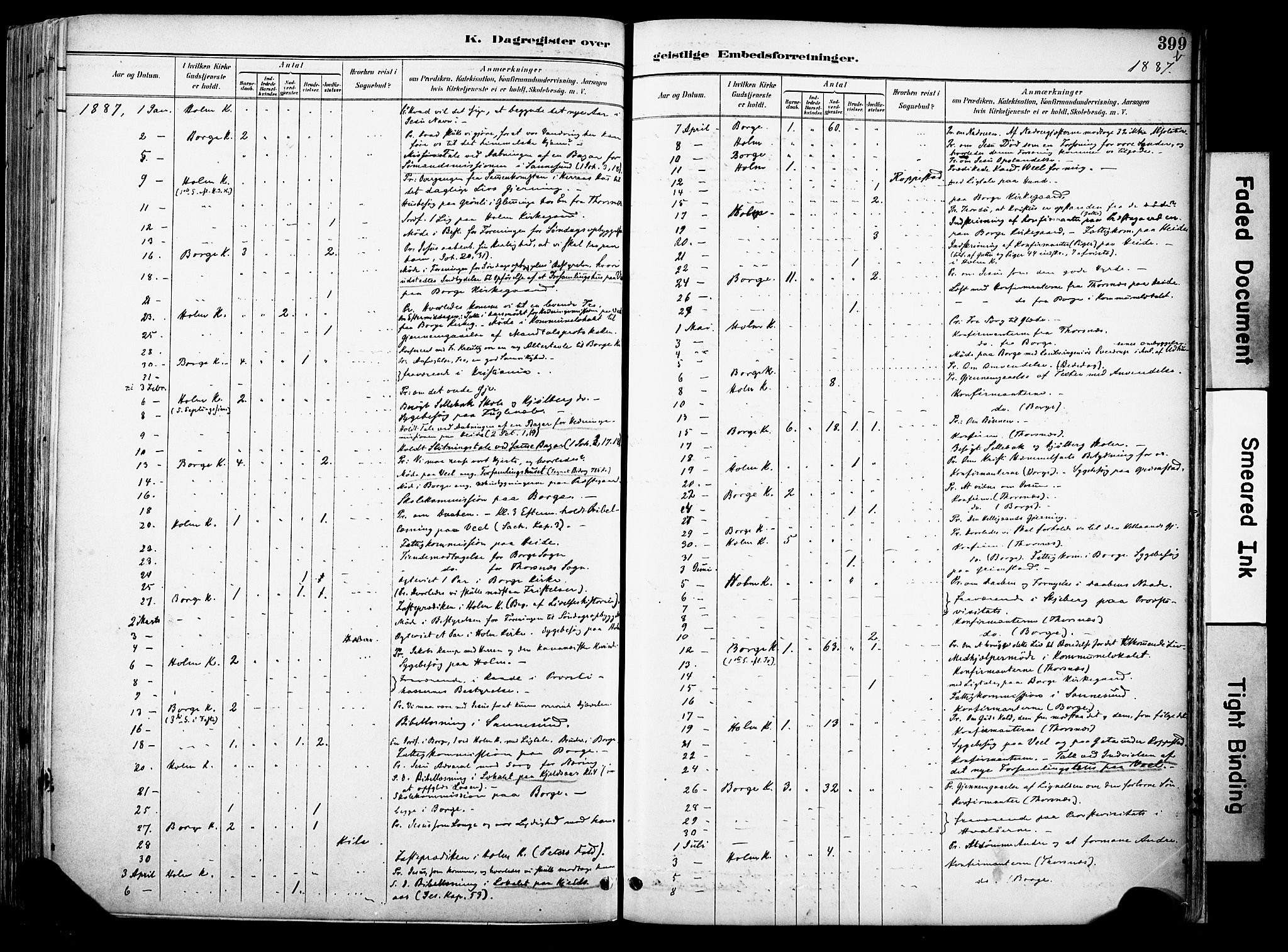 Borge prestekontor Kirkebøker, AV/SAO-A-10903/F/Fa/L0008: Ministerialbok nr. I 8B, 1887-1902, s. 399b
