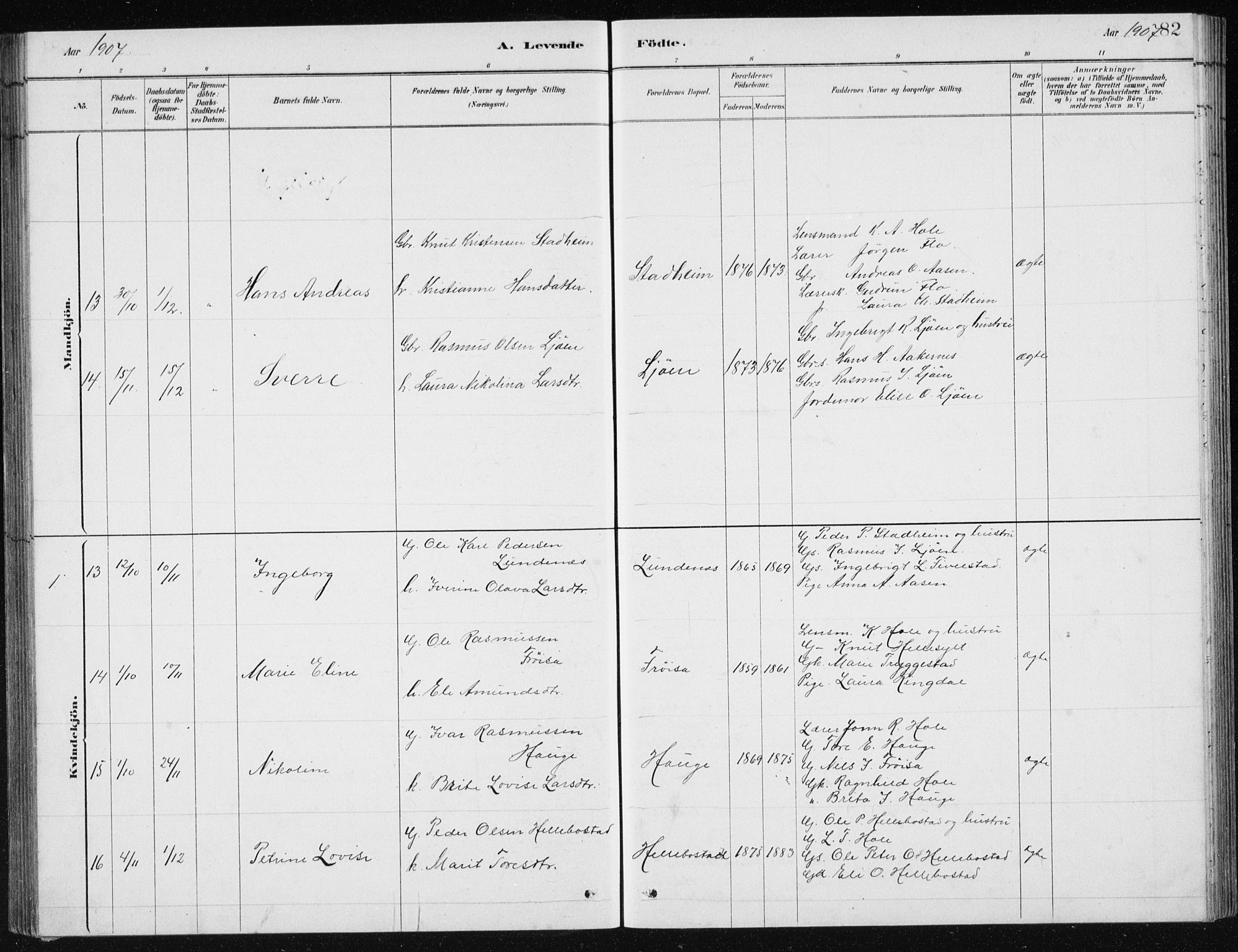 Ministerialprotokoller, klokkerbøker og fødselsregistre - Møre og Romsdal, AV/SAT-A-1454/517/L0230: Klokkerbok nr. 517C03, 1879-1912, s. 82