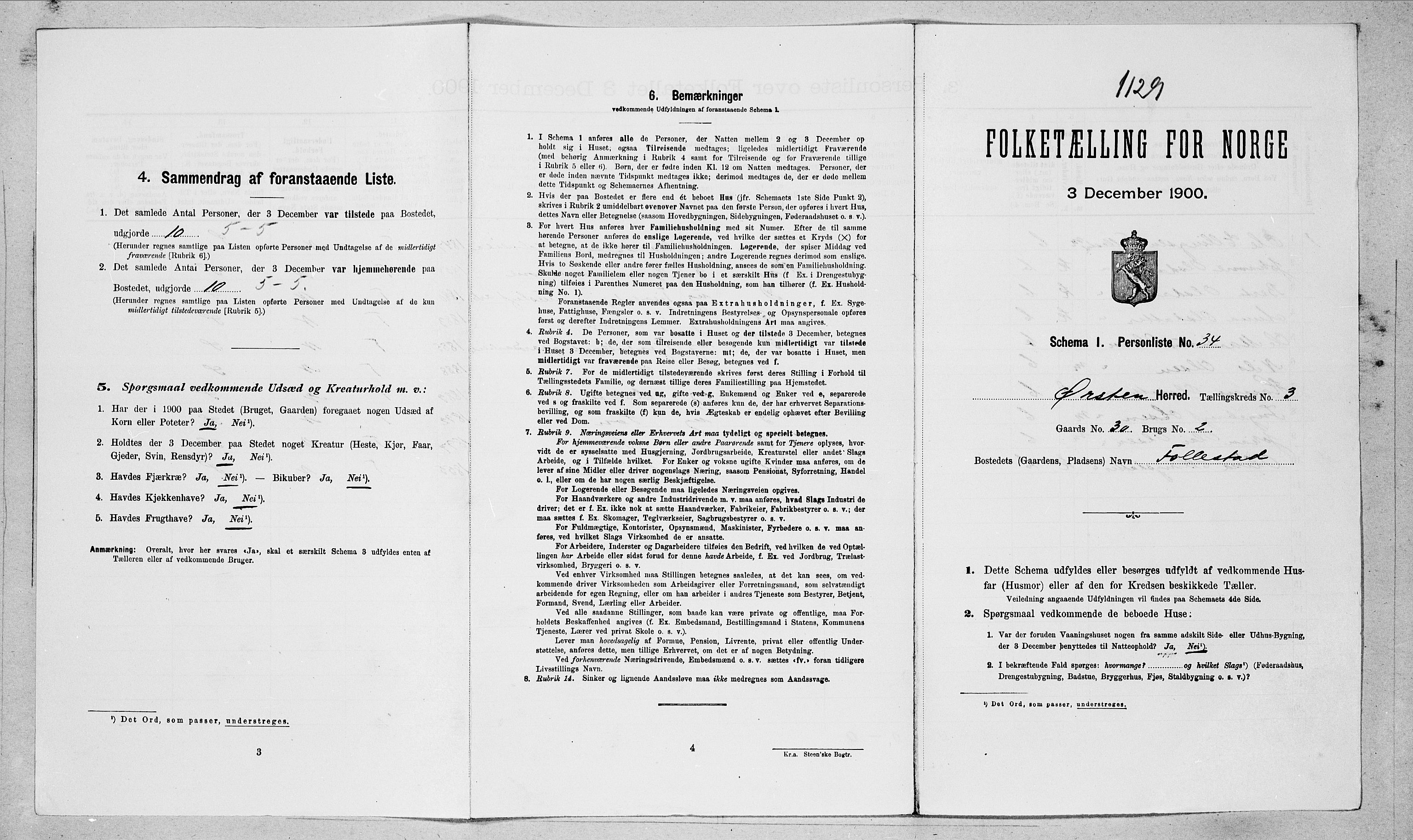 SAT, Folketelling 1900 for 1520 Ørsta herred, 1900, s. 430